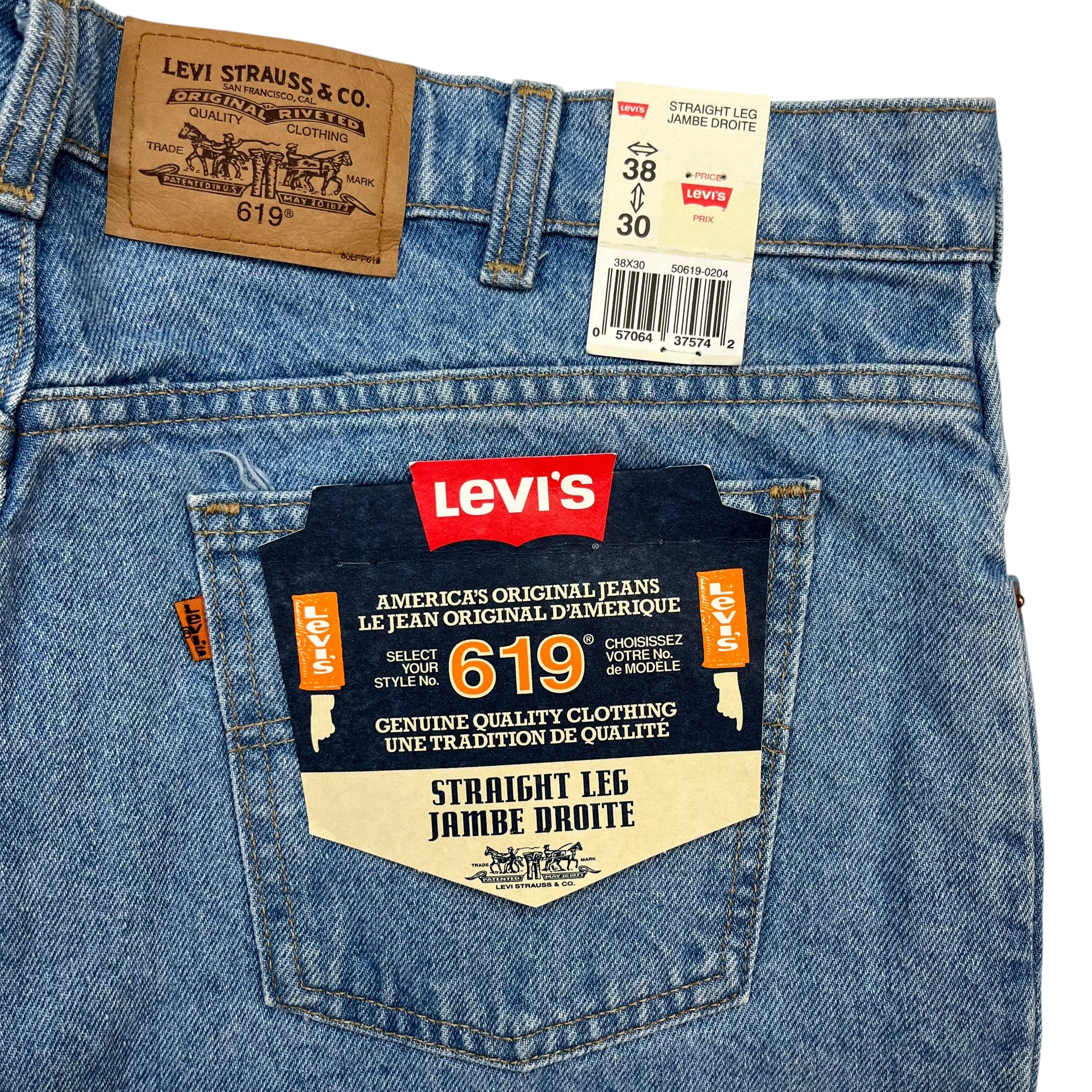Vintage Levis Orange Tab 619 Denim Light Wash