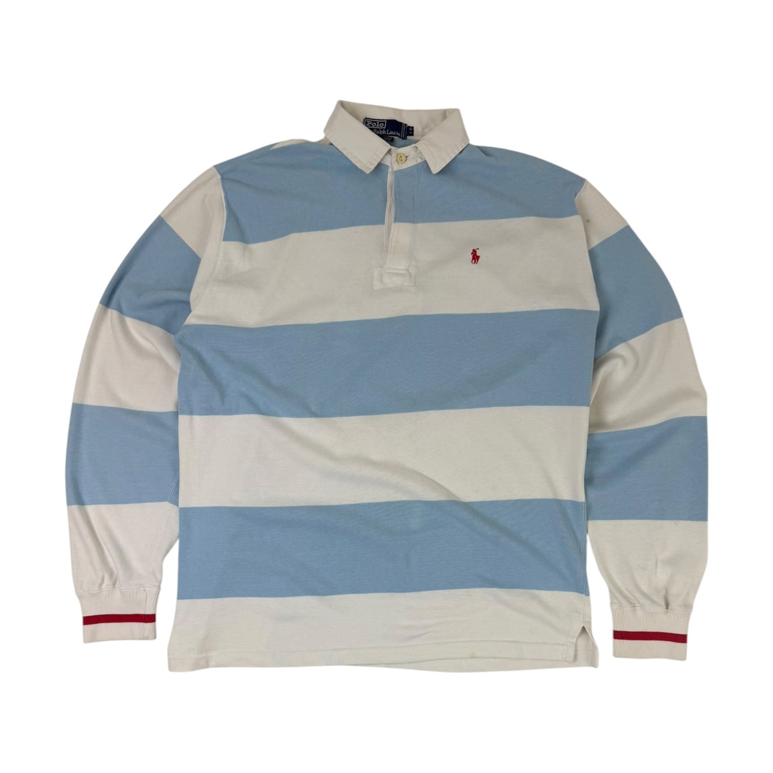 Vintage Polo Ralph Lauren Rugby Shirt Blue/White
