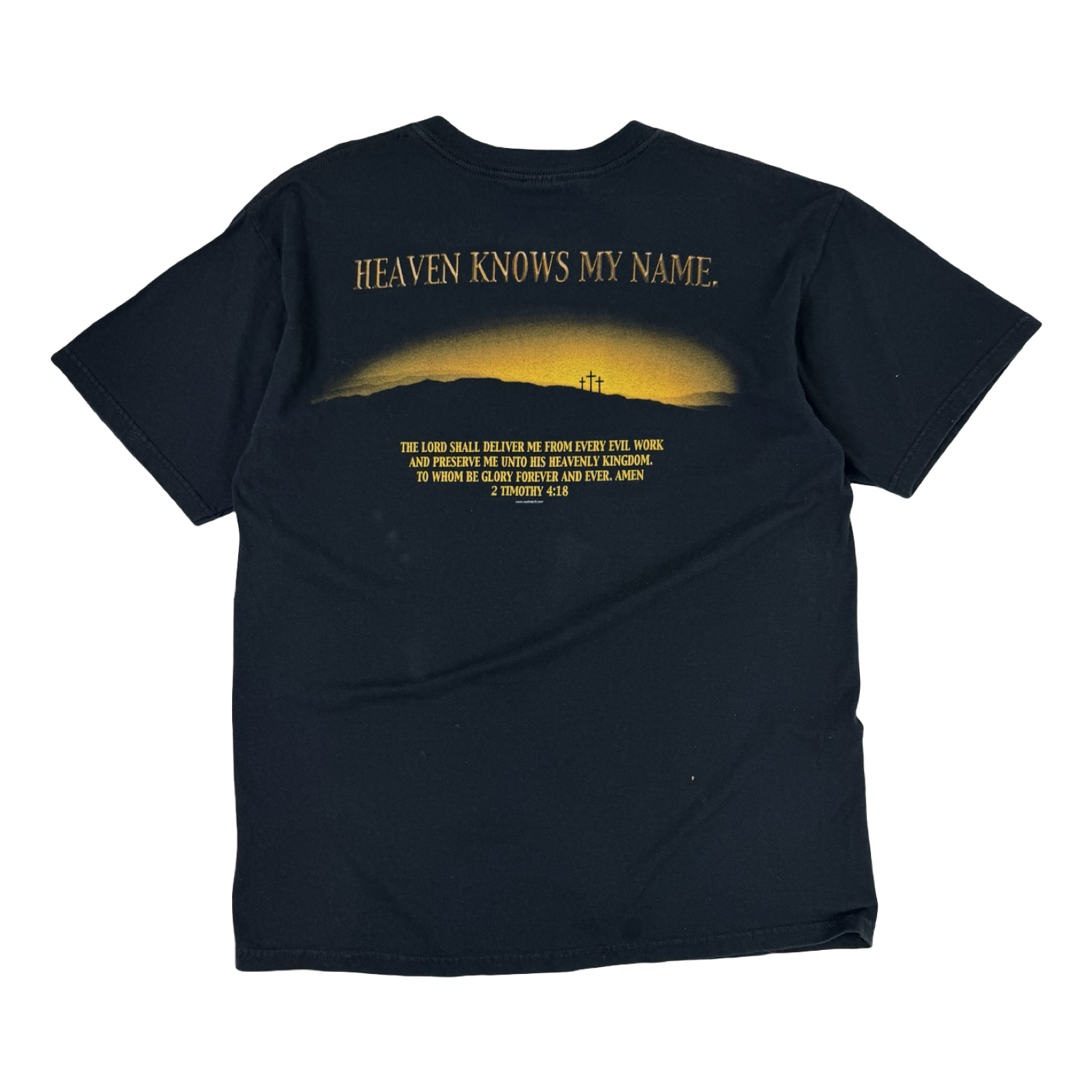 Vintage JESUS BECAUSE OF HIM T-Shirt Black
