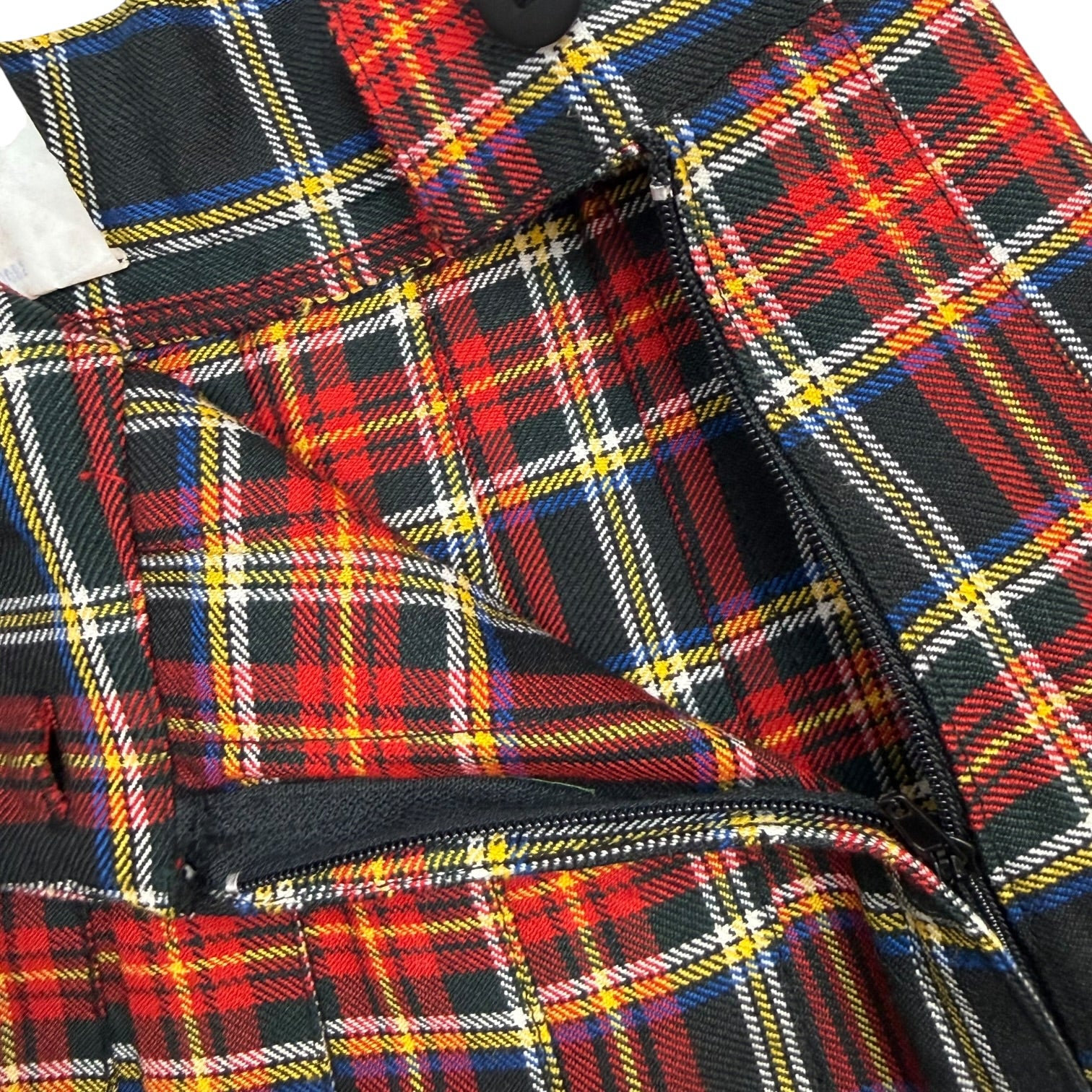 (W) Vintage Tartan Pleated Skirt Plaid