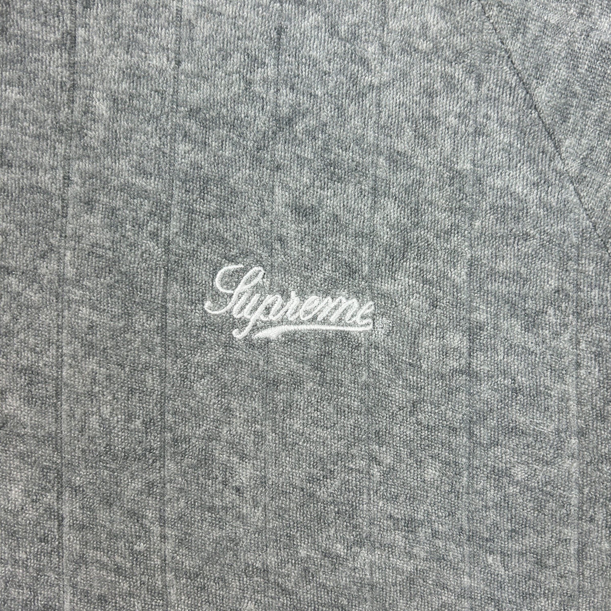 Supreme Script Logo Towel Tee Grey
