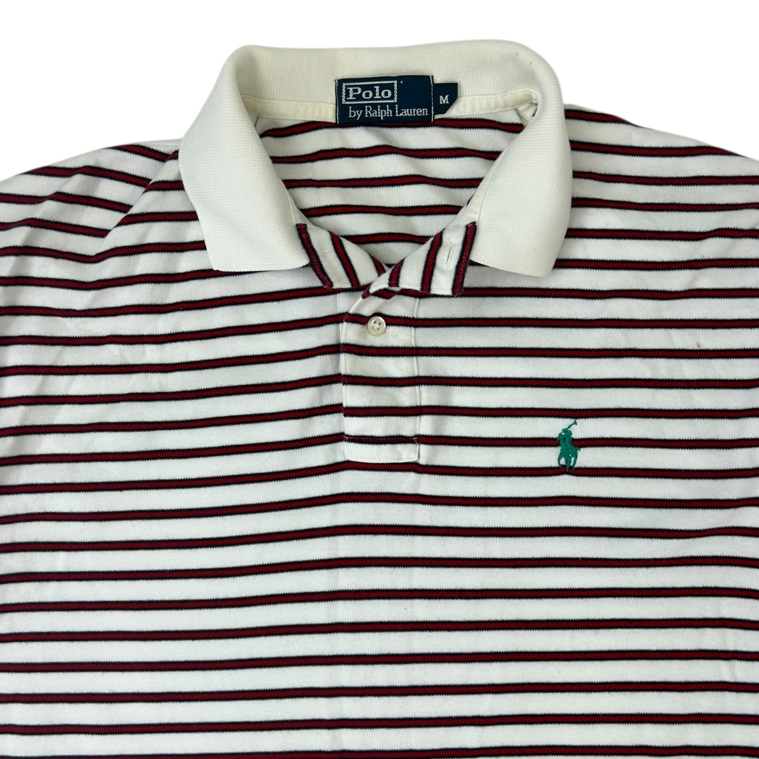 Vintage Polo Ralph Lauren Striped Polo Shirt Red/White