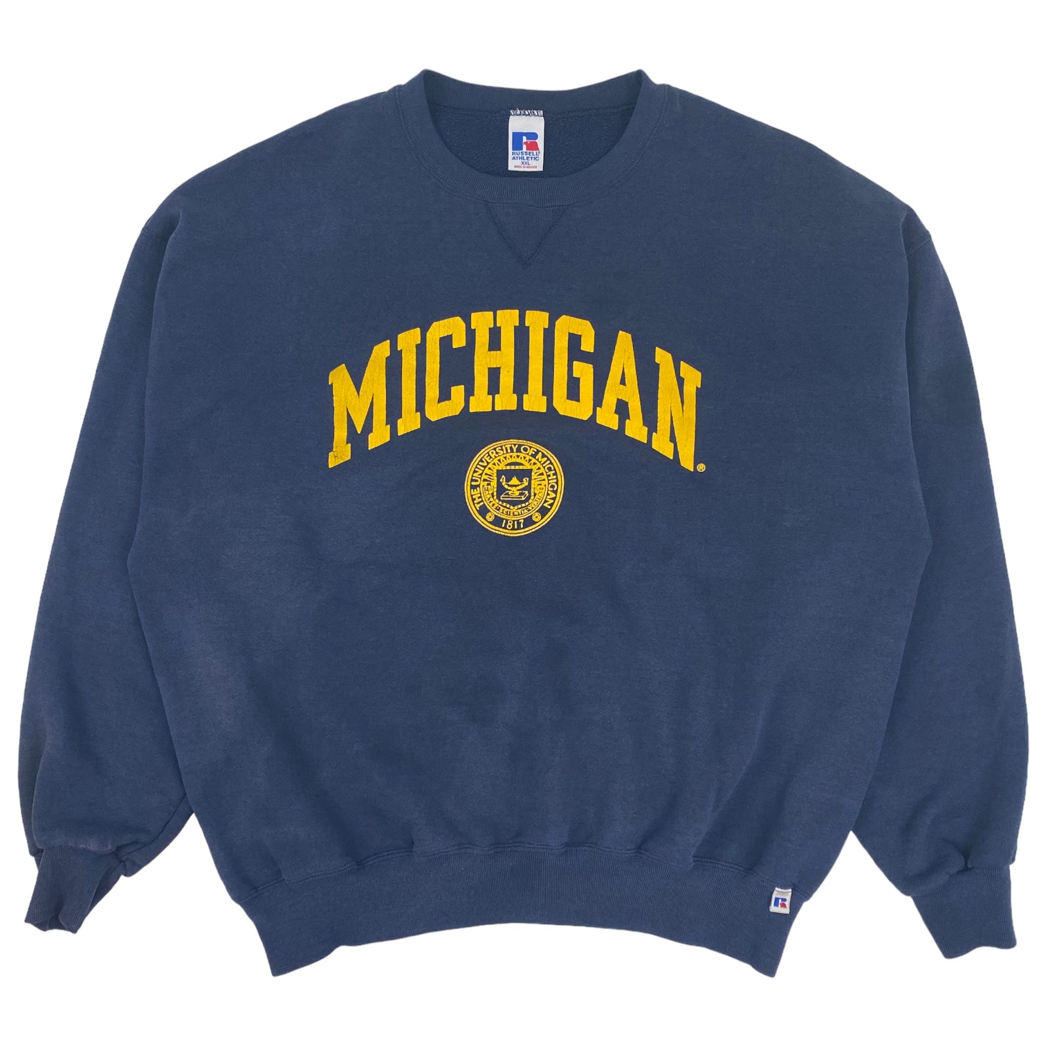 Vintage University Of Michigan Russell Athletic Crewneck Navy