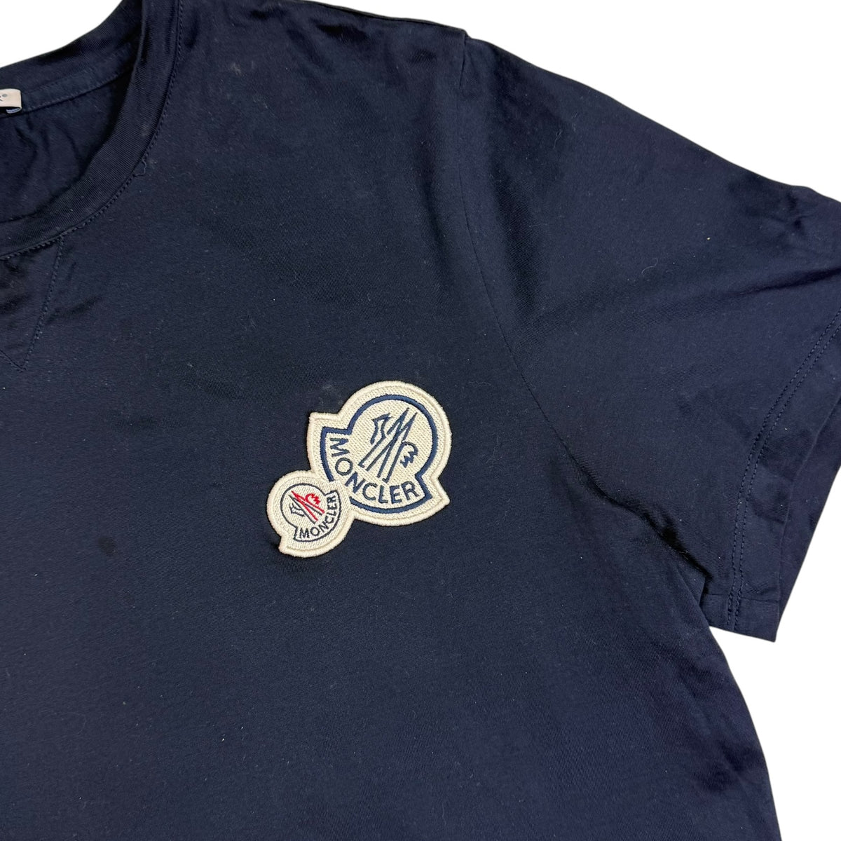 Moncler Logo Tee Navy Blue