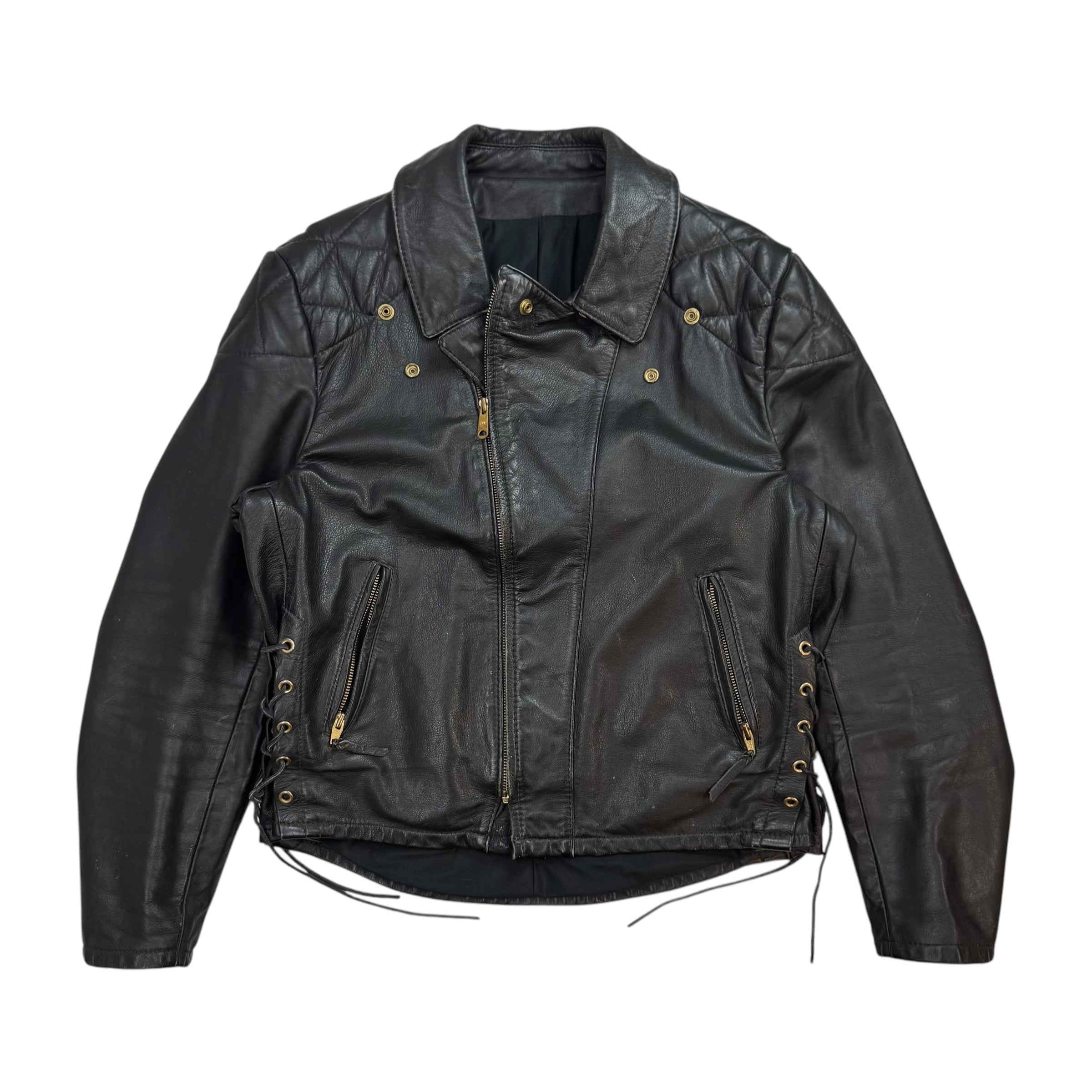 Vintage Treen Customs Leather Jacket Black