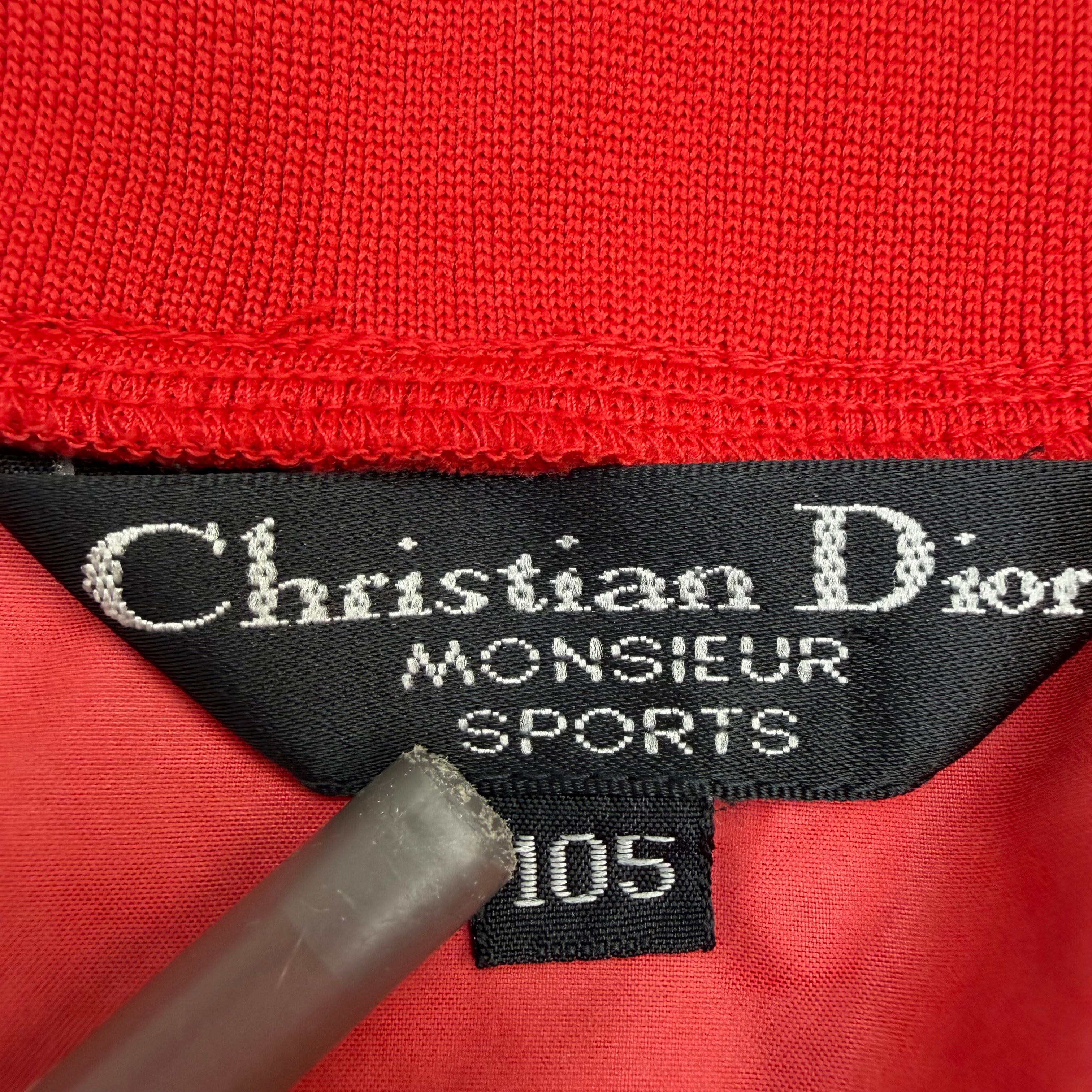 Vintage Christian Dior Sports Windbreaker Crewneck Red