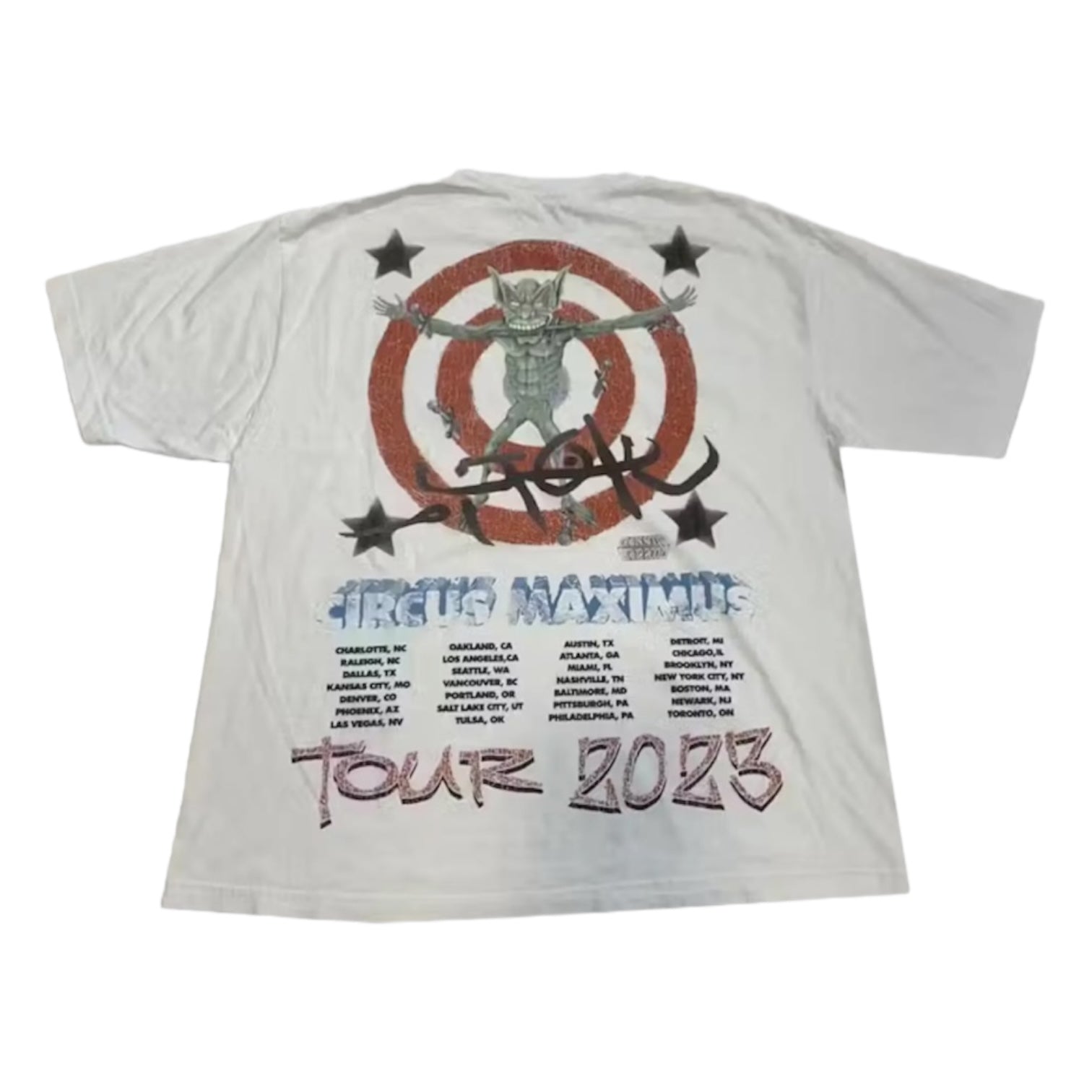 Travis Scott Utopia Tour Circus Maximus 2023 T-Shirt III White