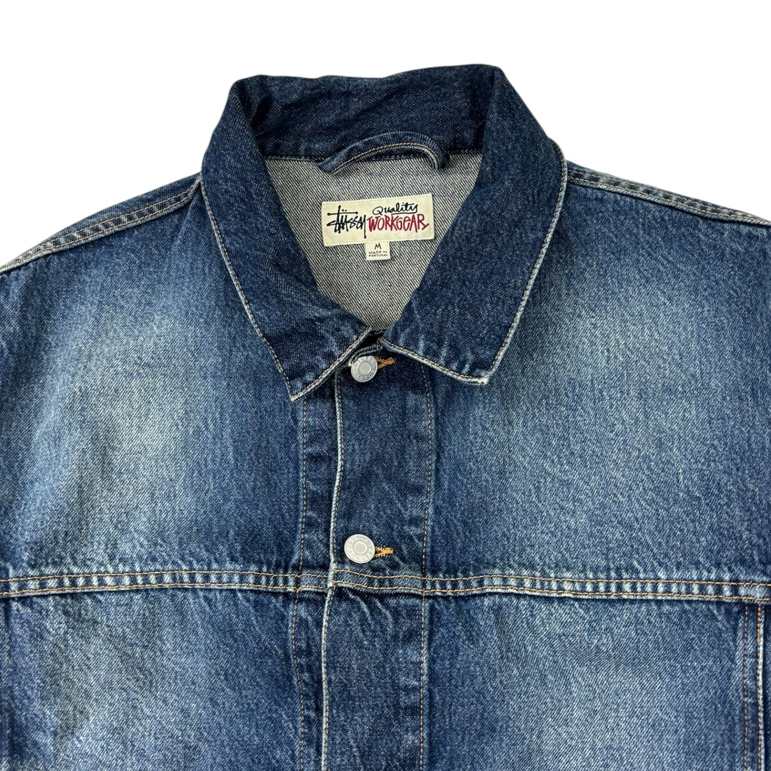 Stussy Denim Trucker Jacket Vintage Indigo Wash