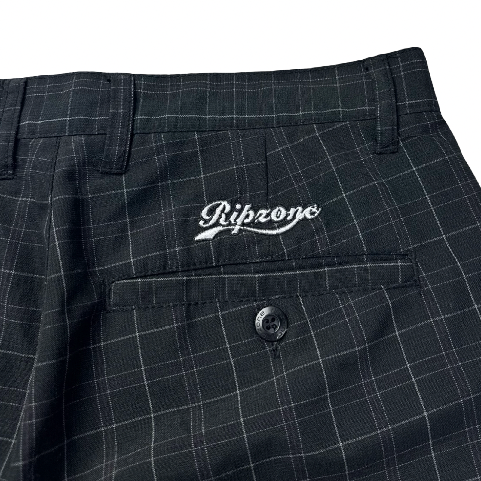 Vintage Y2K Ripzone Shorts Black Tartan