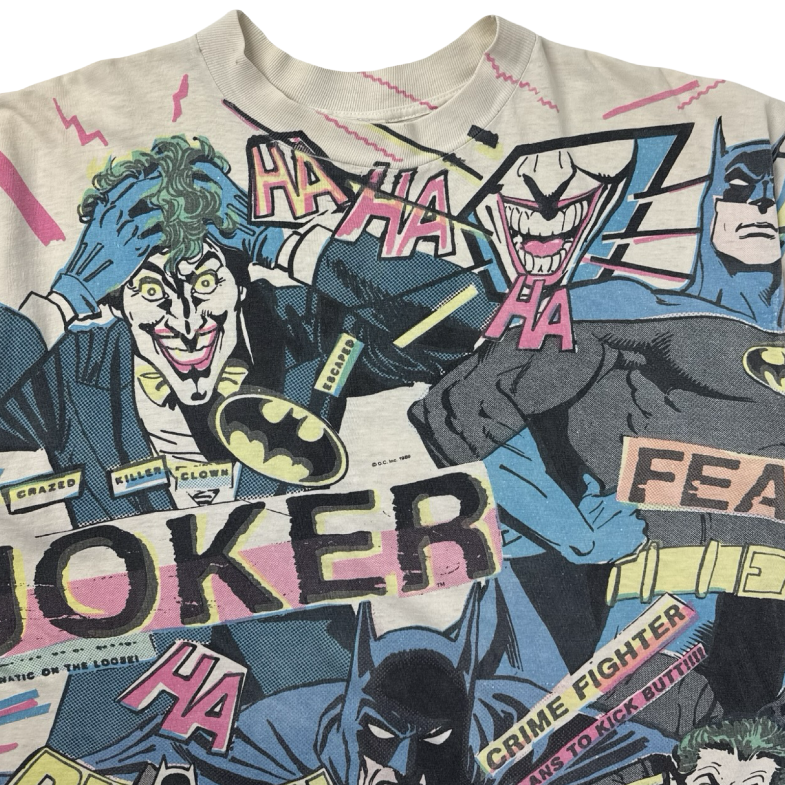 1989 Batman & Joker All Over Print Comic T-Shirt