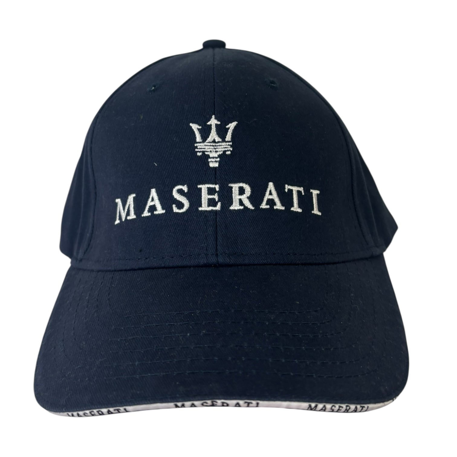 Vintage Maserati Strap Back Hat Navy