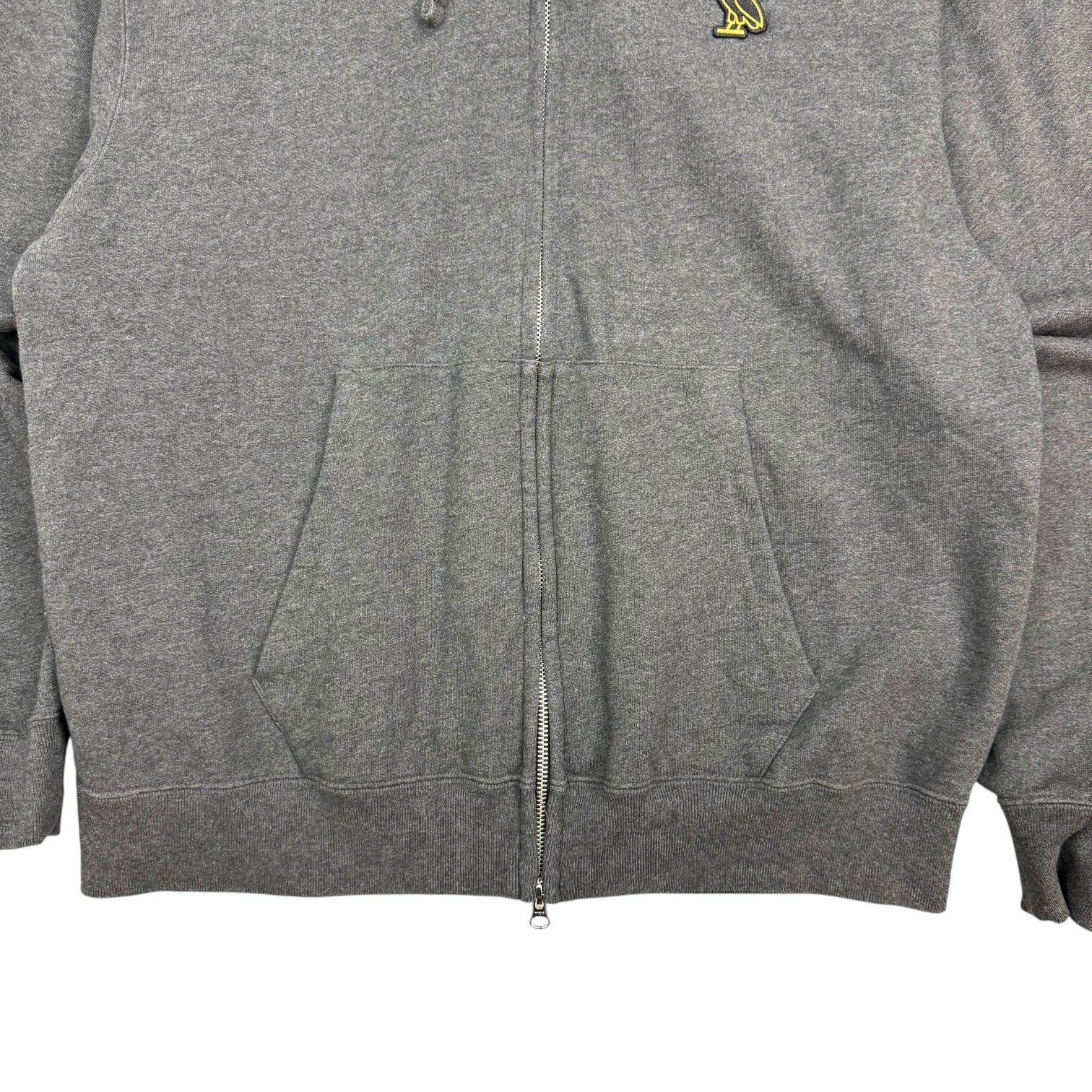 Octobers Very Own Classic Logo Zip Hoodie Heather Grey