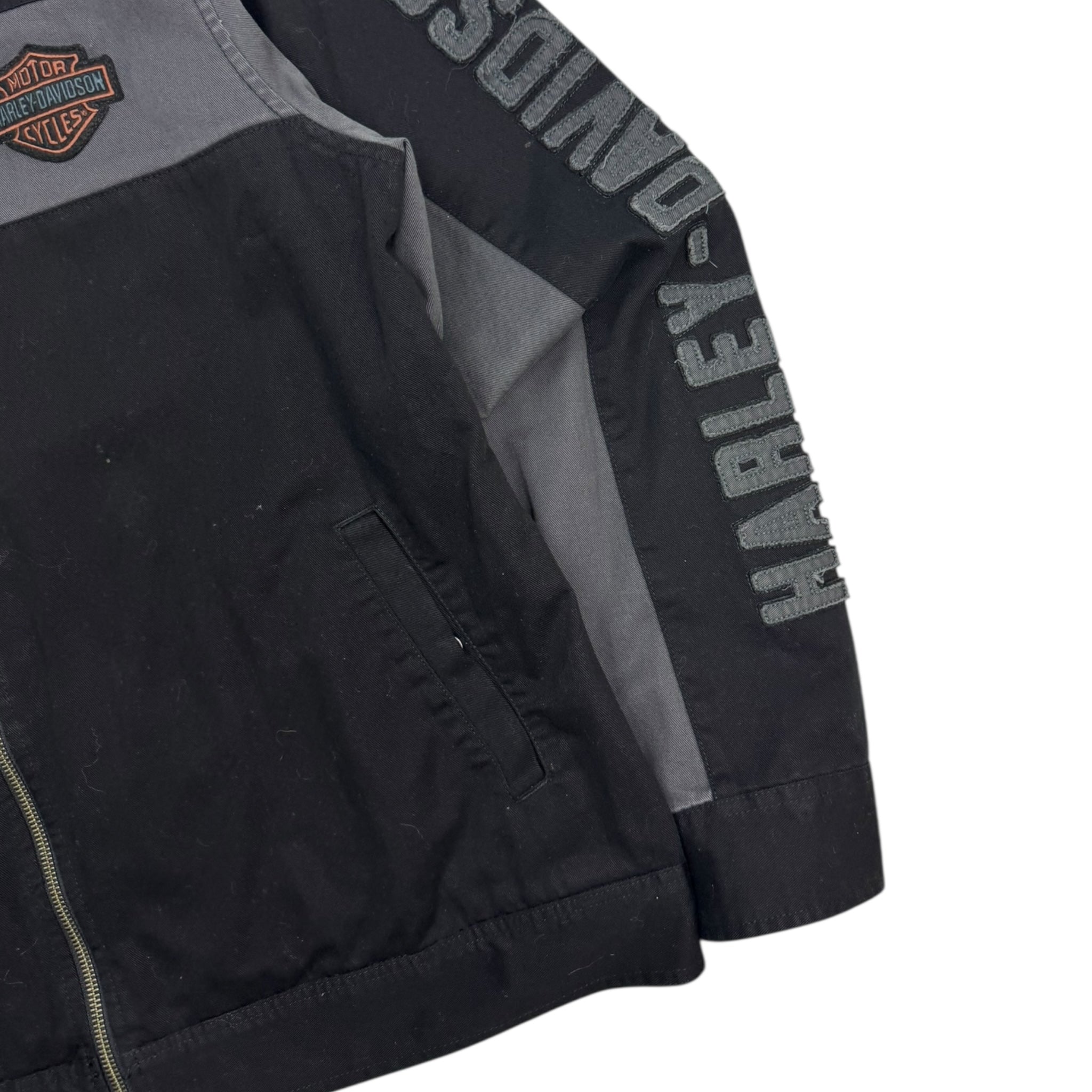 Vintage Harley Davidson Light Canvas Zip Jacket