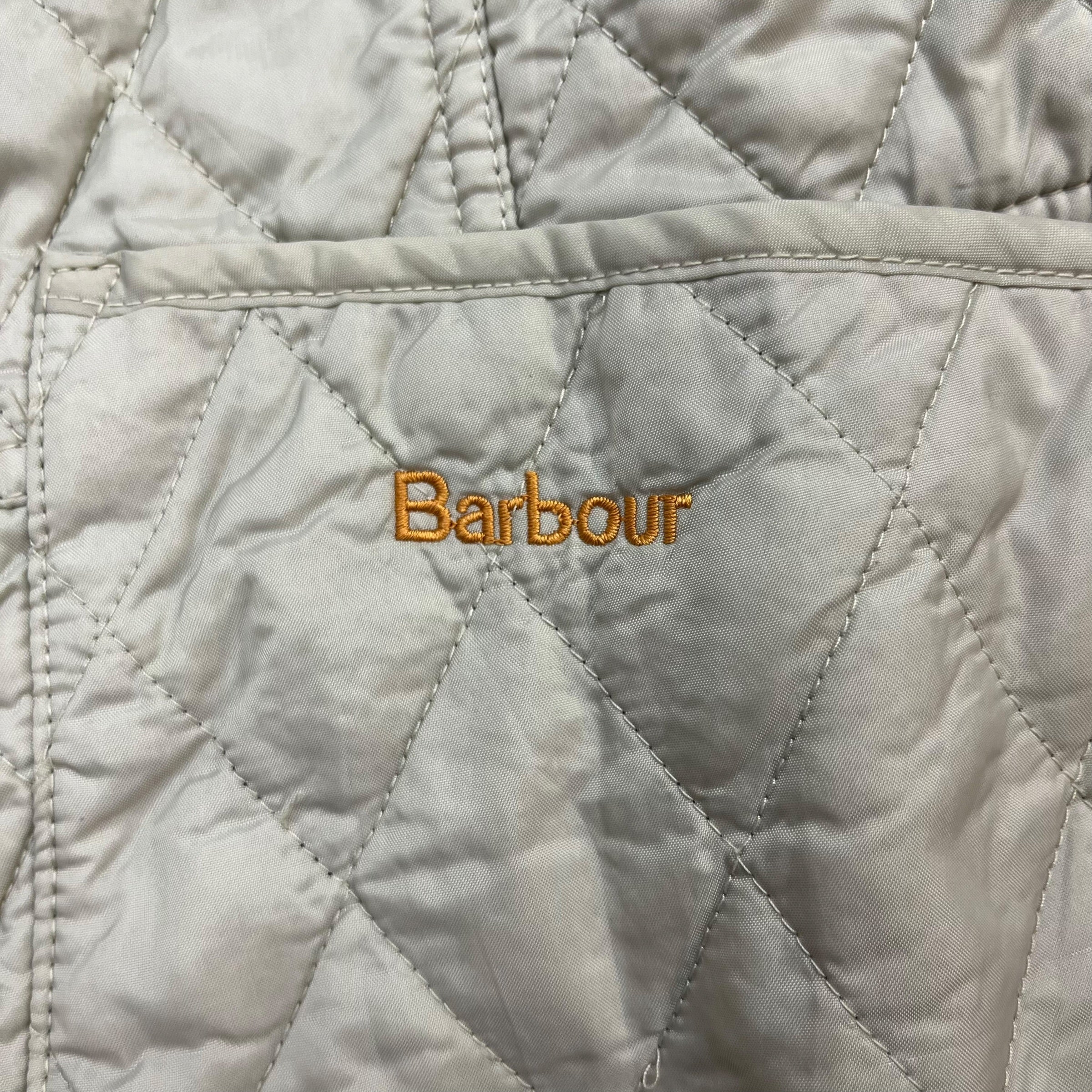 (W) Barbour Quilted Liddesdale Jacket White