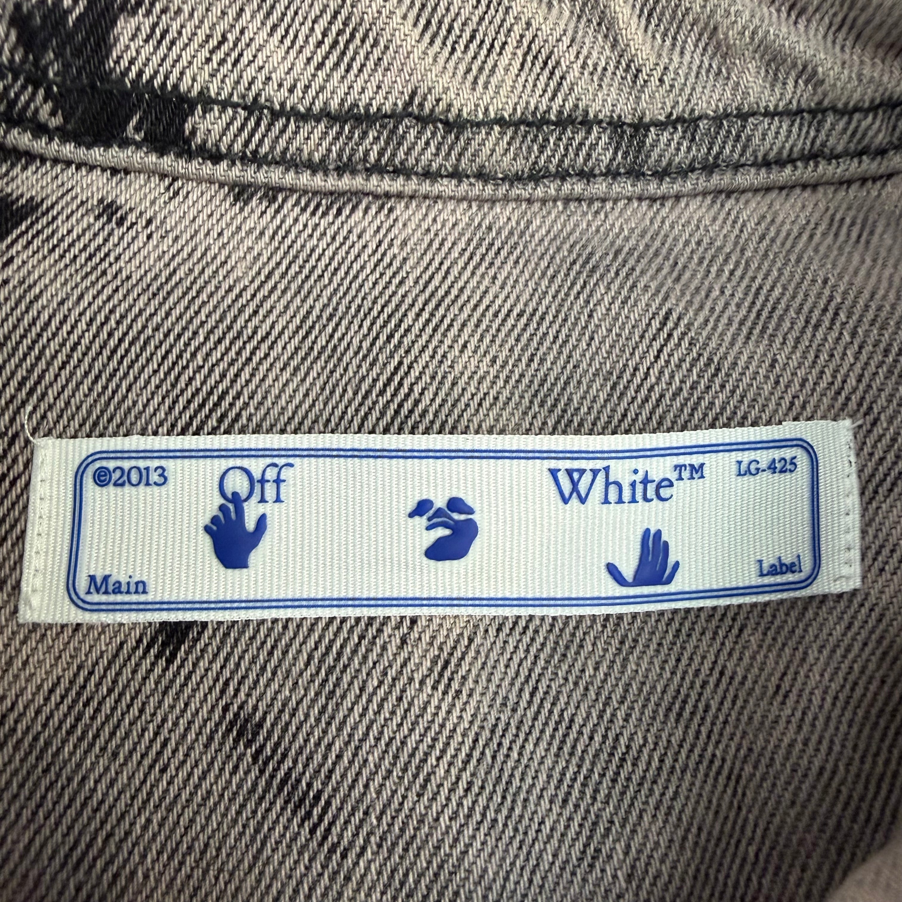 Off White Denim Tie Dye Pivot Jacket Pink/Black