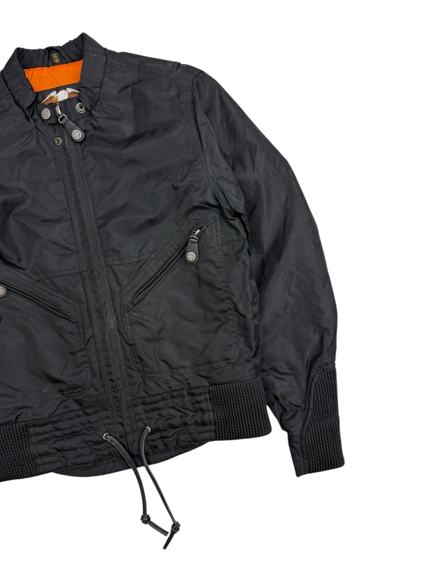 Vintage Harley Davidson Women’s Nylon Jacket Black