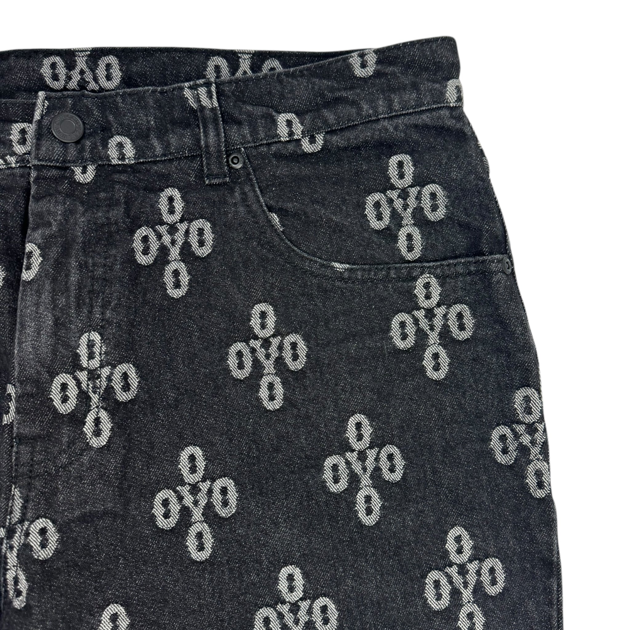 OVO Monogram Relaxed Fit Denim Washed Black