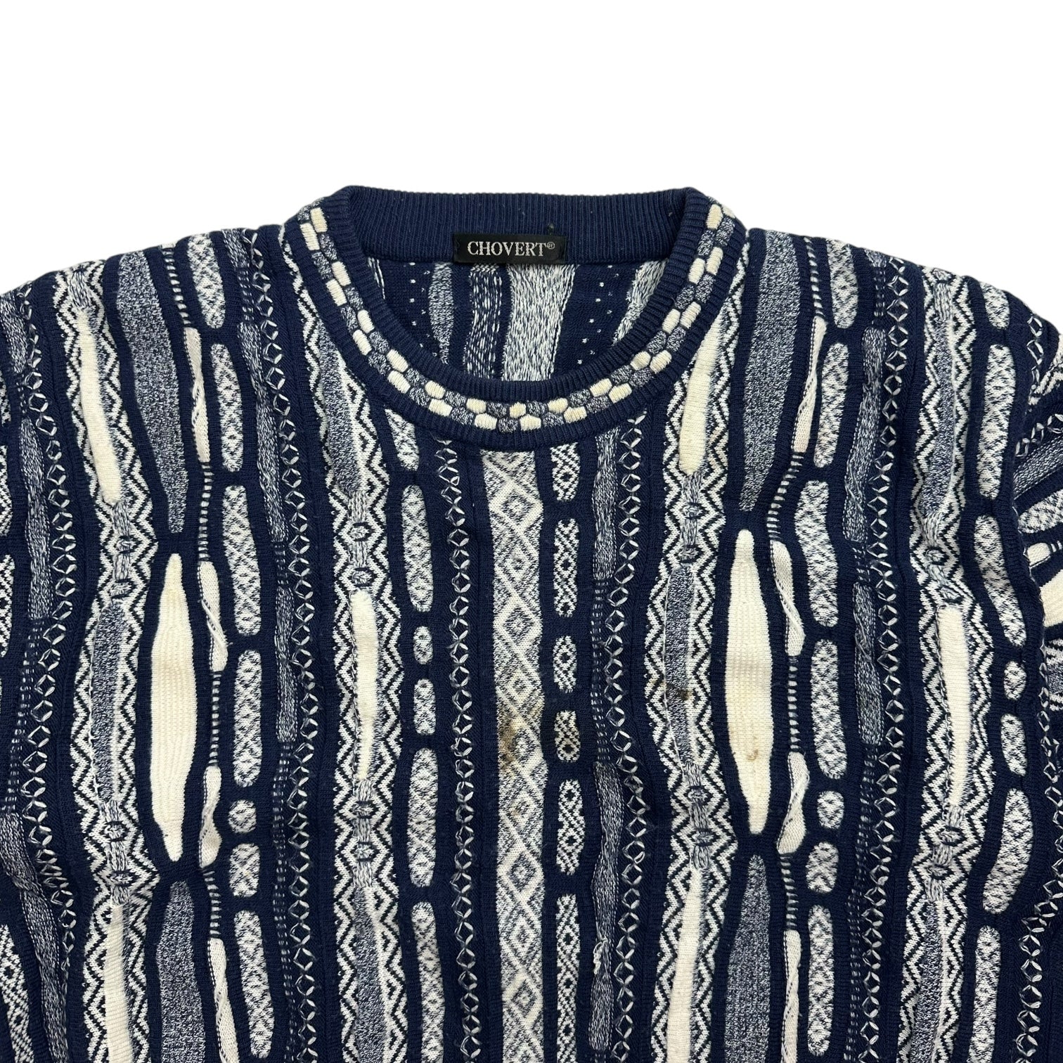 Vintage Chovert Knit Sweater Blue/White