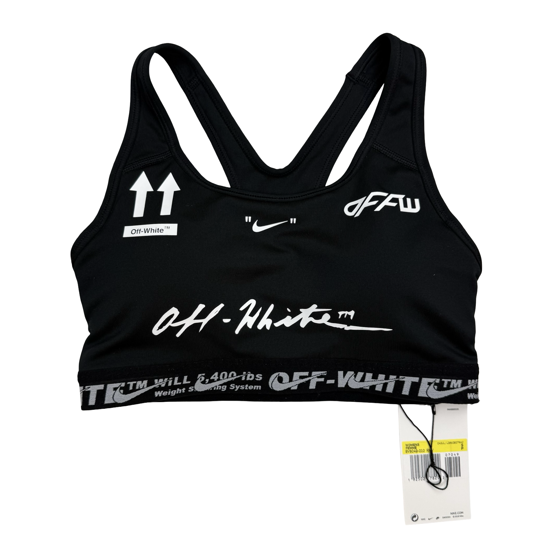 (W) Nike x Off-White As Bra Black
