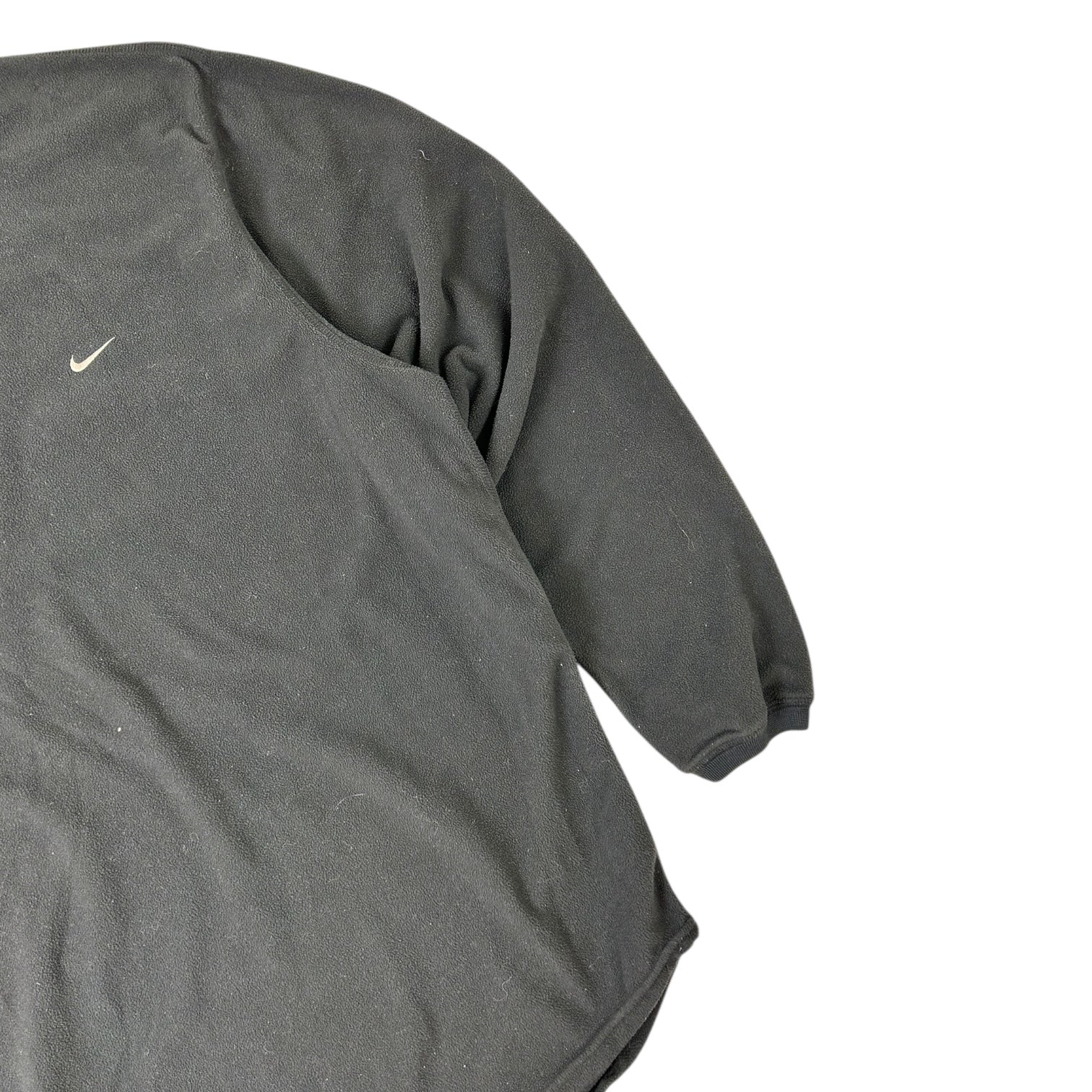 Vintage Nike Fleece Mini Swoosh Crewneck Black