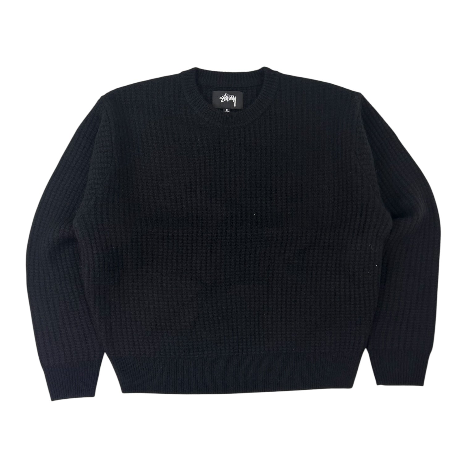 Stussy Waffle Cashmere Sweater Black
