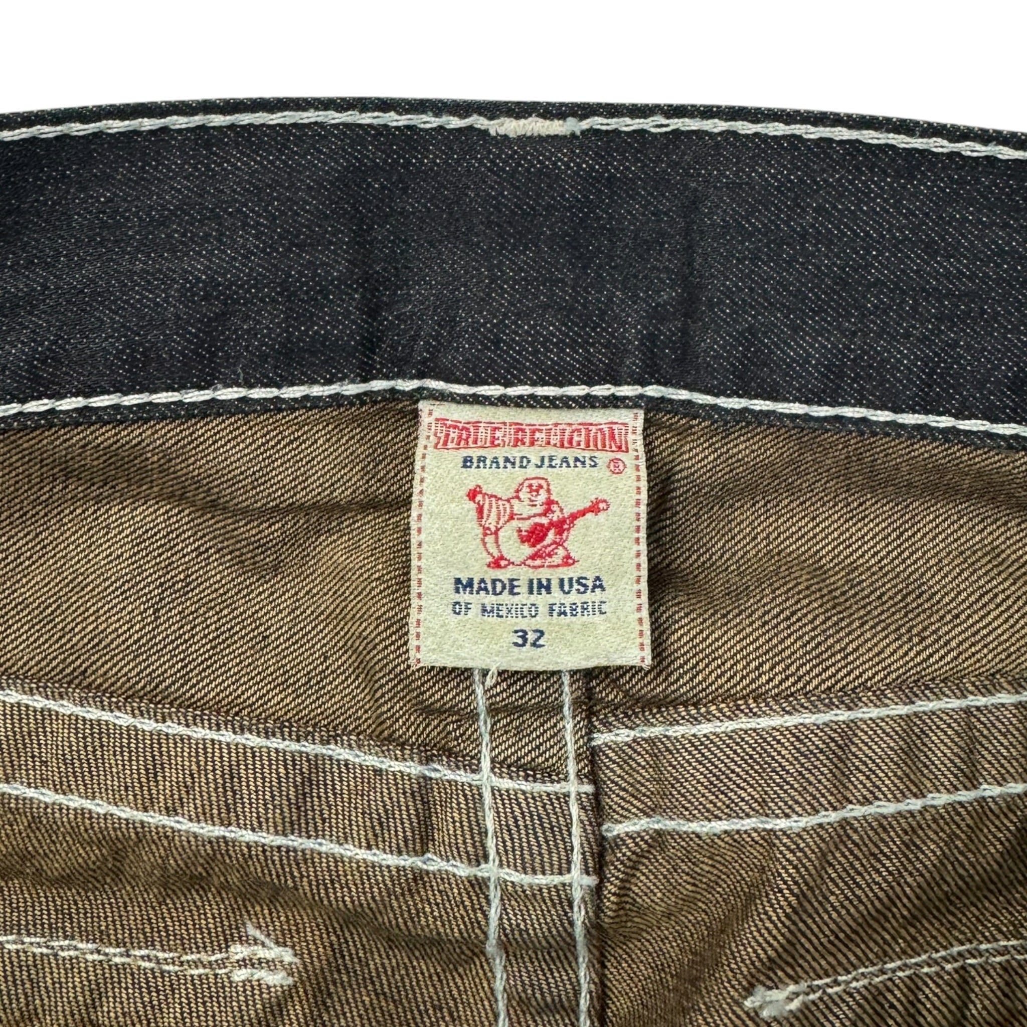 Vintage True Religion Contrast Stitch Bottoms Black