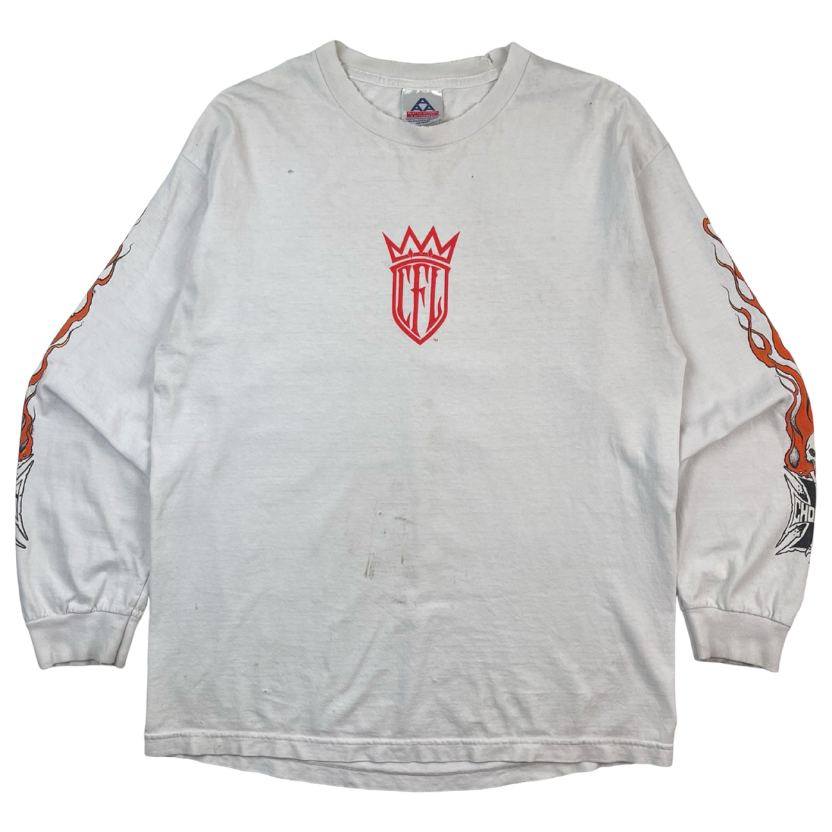 Vintage West Coast Choppers Flame Sleeve T-Shirt White
