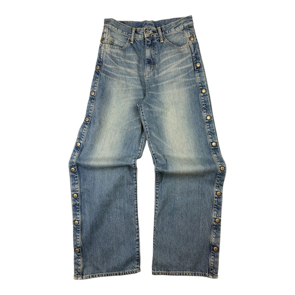 (W) Hysteric Glamour “Kinky” Tearaway Denim Jeans Blue