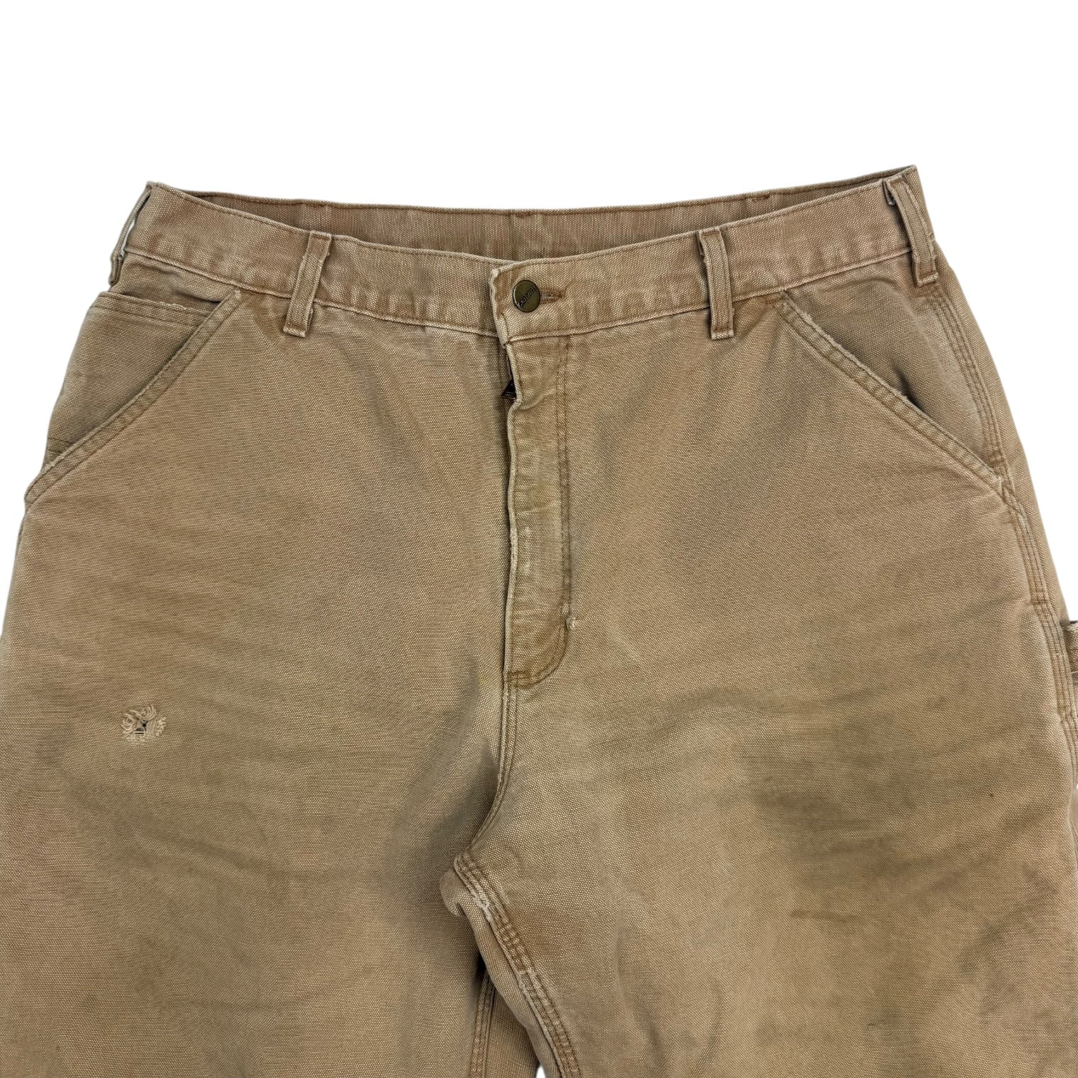 Vintage Carhartt Double Knee Blanket Lined Pants Tan