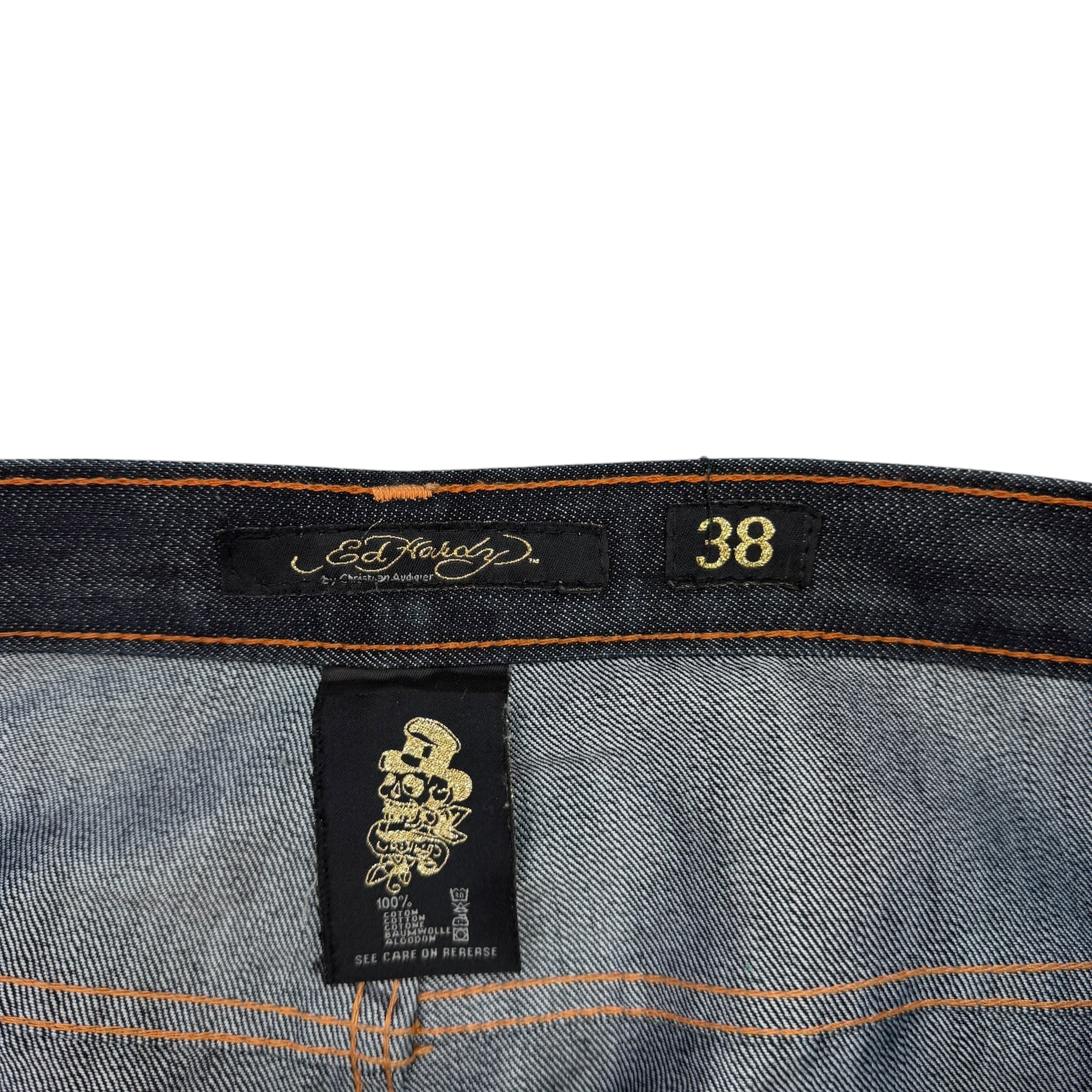Vintage Ed Hardy By Christian Audiger Death Or Glory Denim Pants Dark Wash