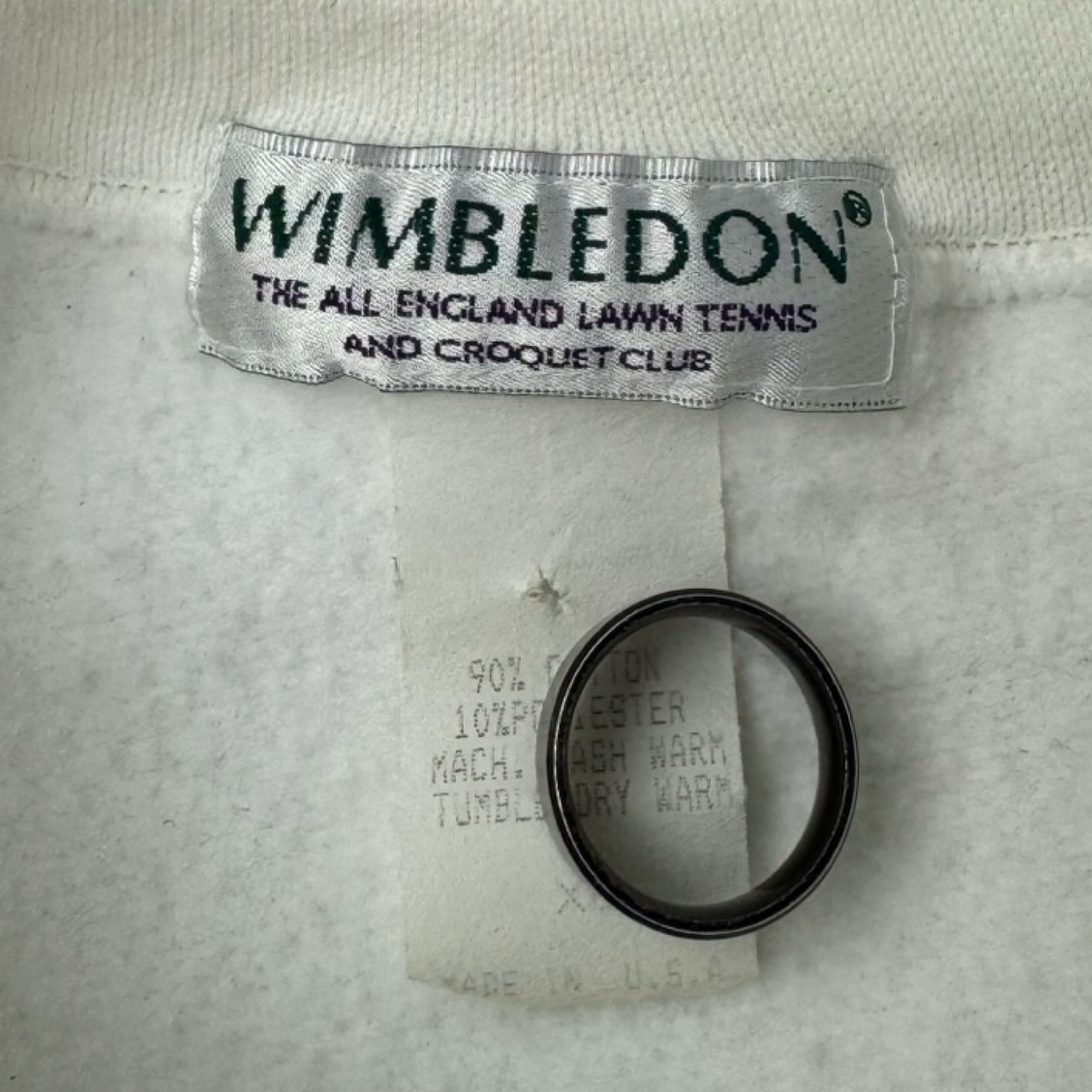 Vintage Wimbledon Tennis Crewneck White