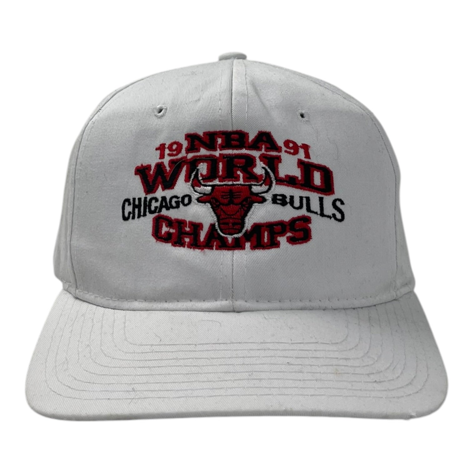 1991 Chicago Bulls World Champs Ted Fletcher SnapBack Hat White