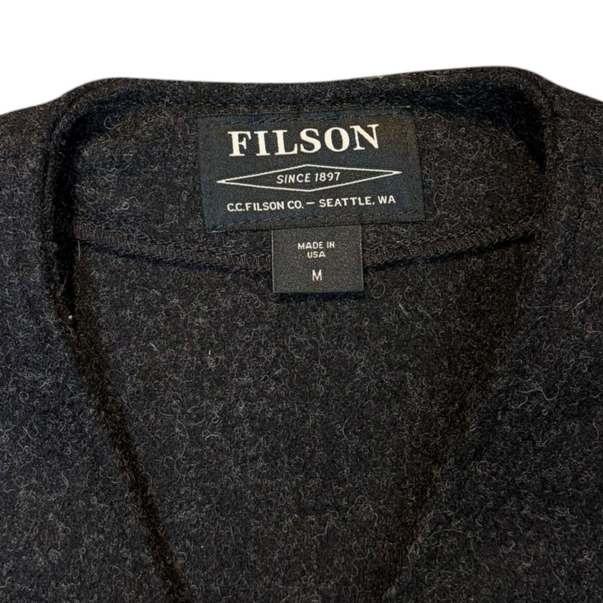 Filson Mackinaw Wool Vest Charcoal