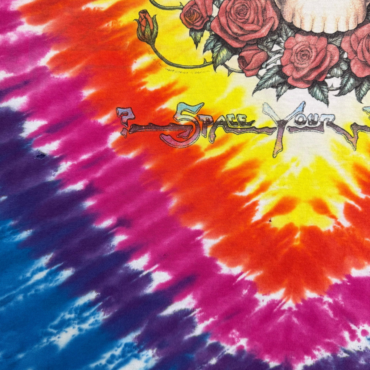1992 Grateful Dead Space Your Face Tye Dye Tee Multicolor