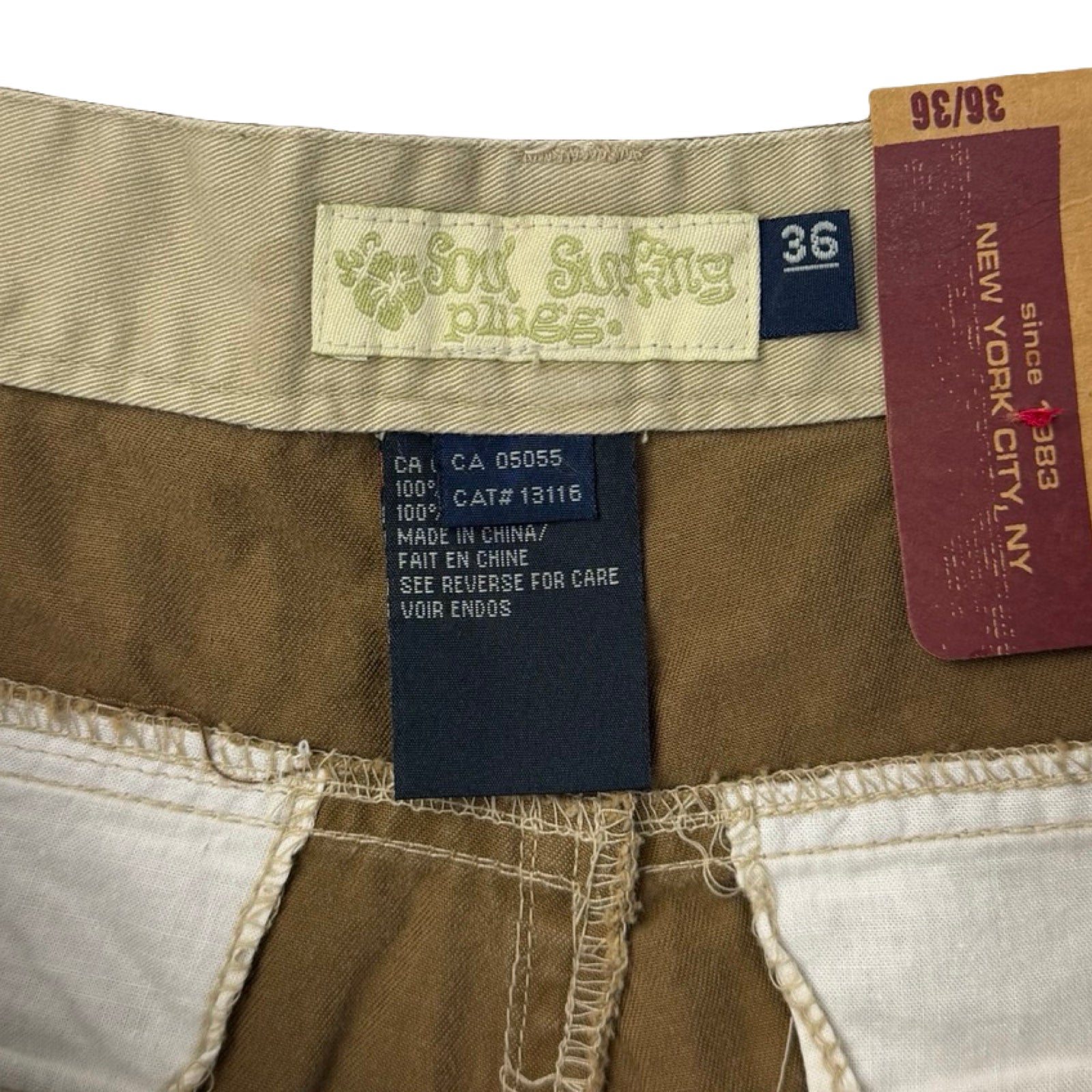 Vintage Soul Surfing Plugg Cargo Shorts Brown