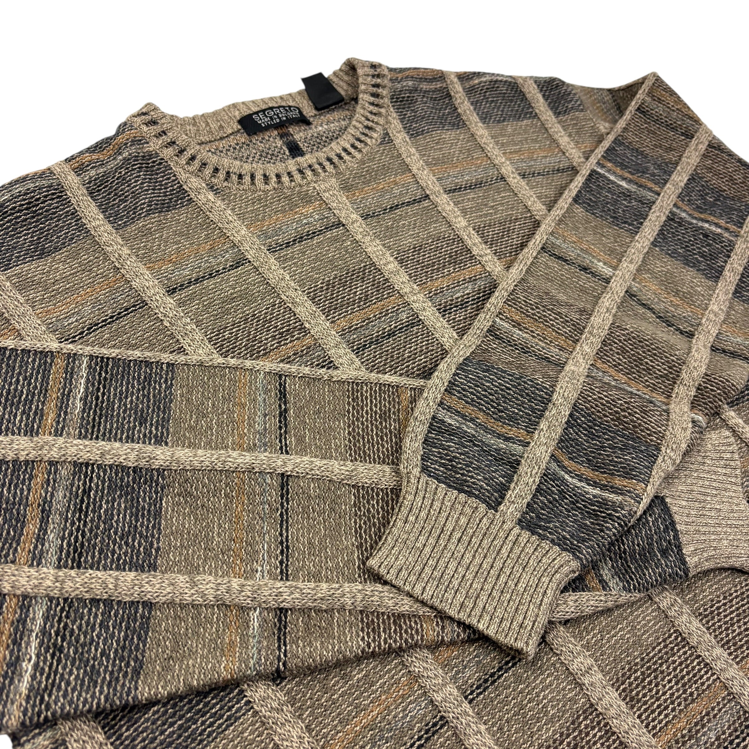 Vintage Segreto 3D Knit Sweater Brown