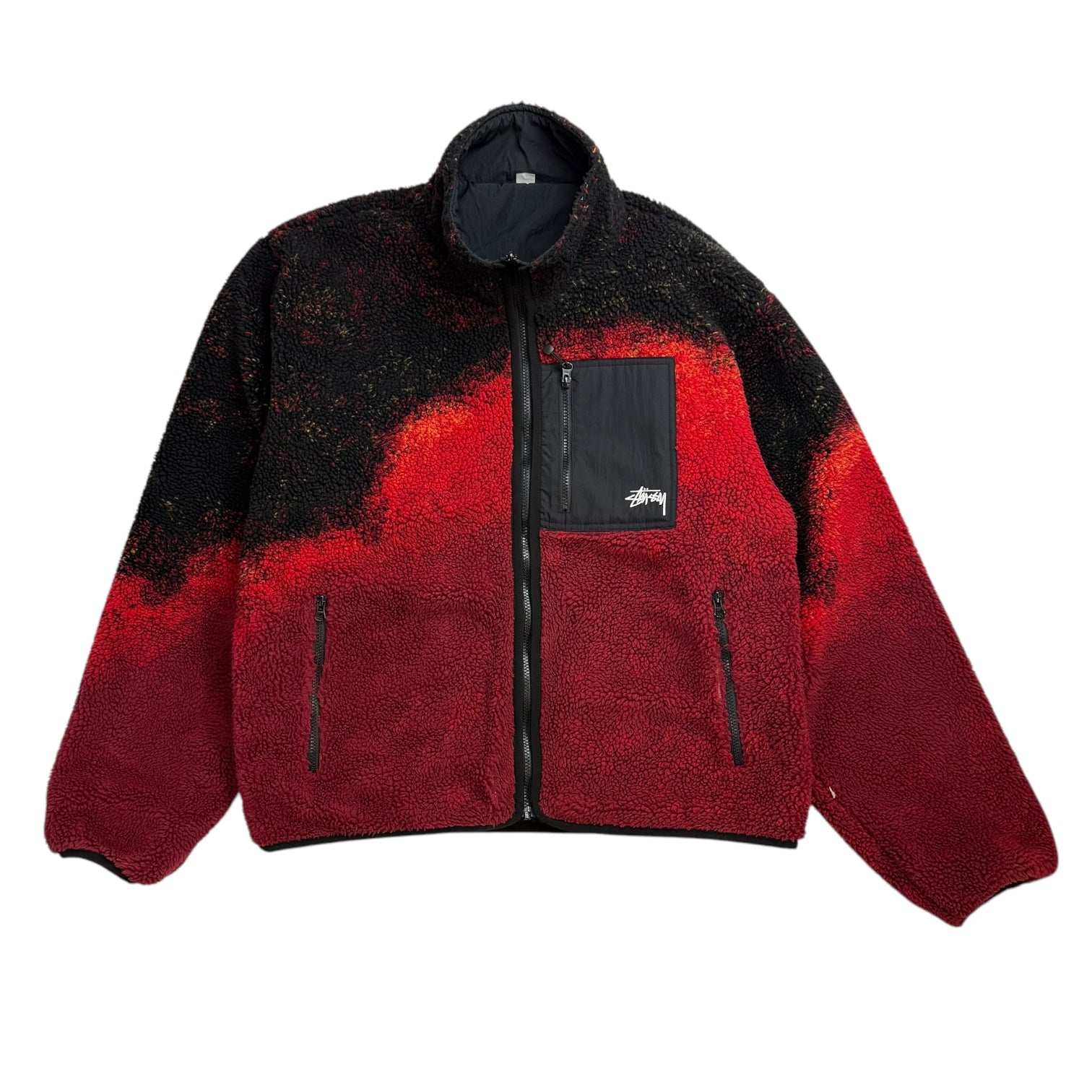 Stussy Reversible Sherpa Jacket Lava