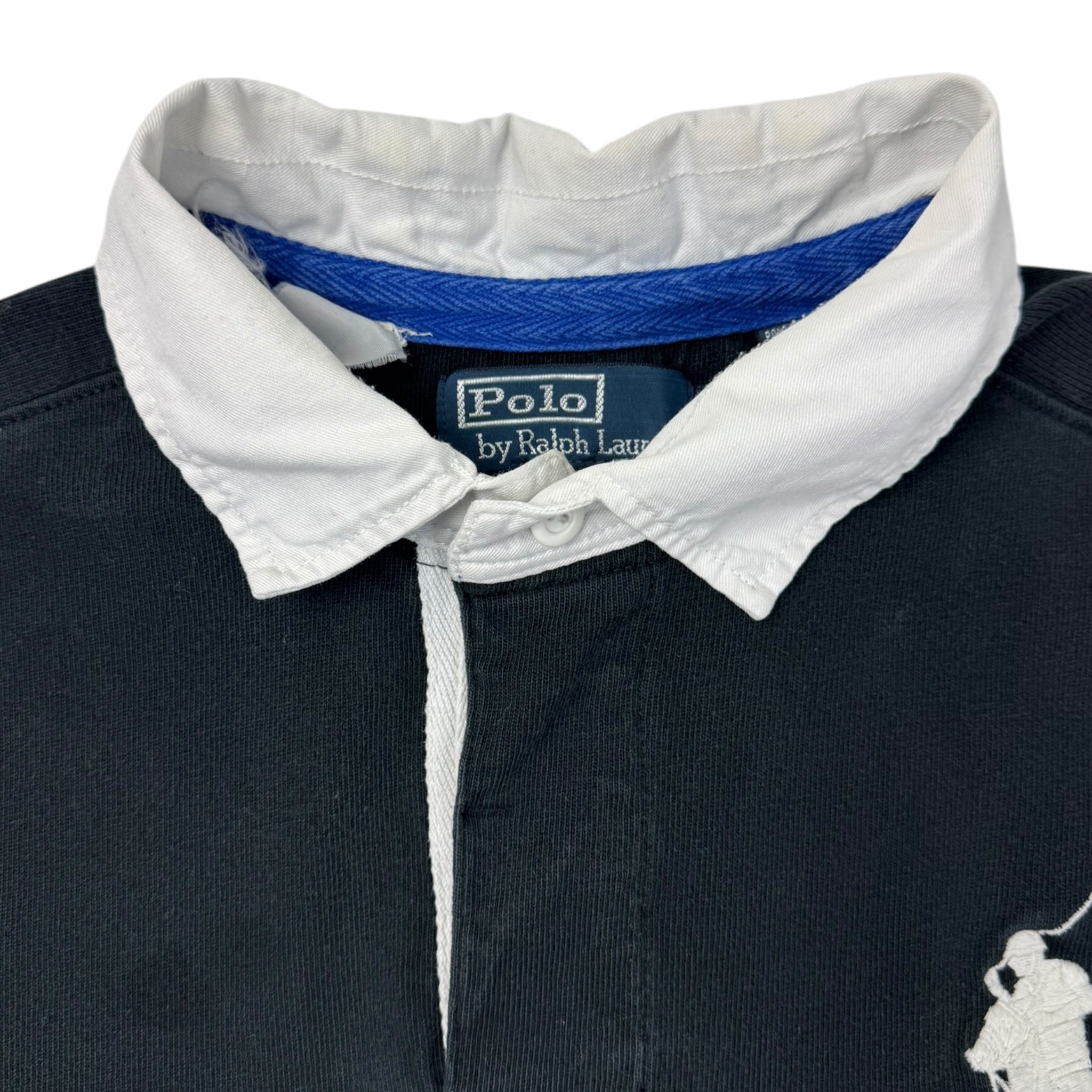 Vintage Polo Ralph Lauren Big Pony Rugby Shirt Black