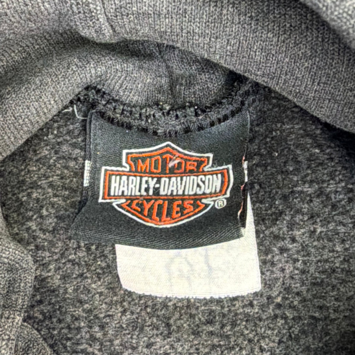 2003 Harley Davidson Paint Splatter Skull Vancouver Zip Up Faded Grey
