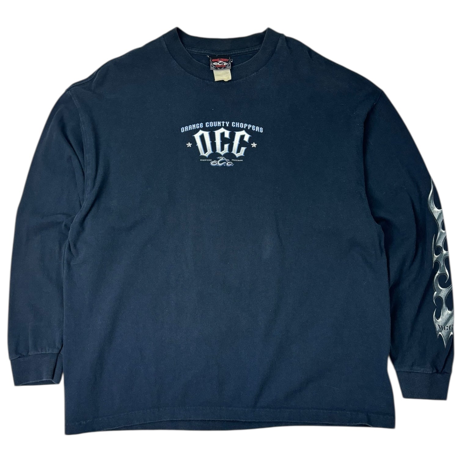 2004 Vintage Orange County Choppers Long Sleeve T-Shirt Navy