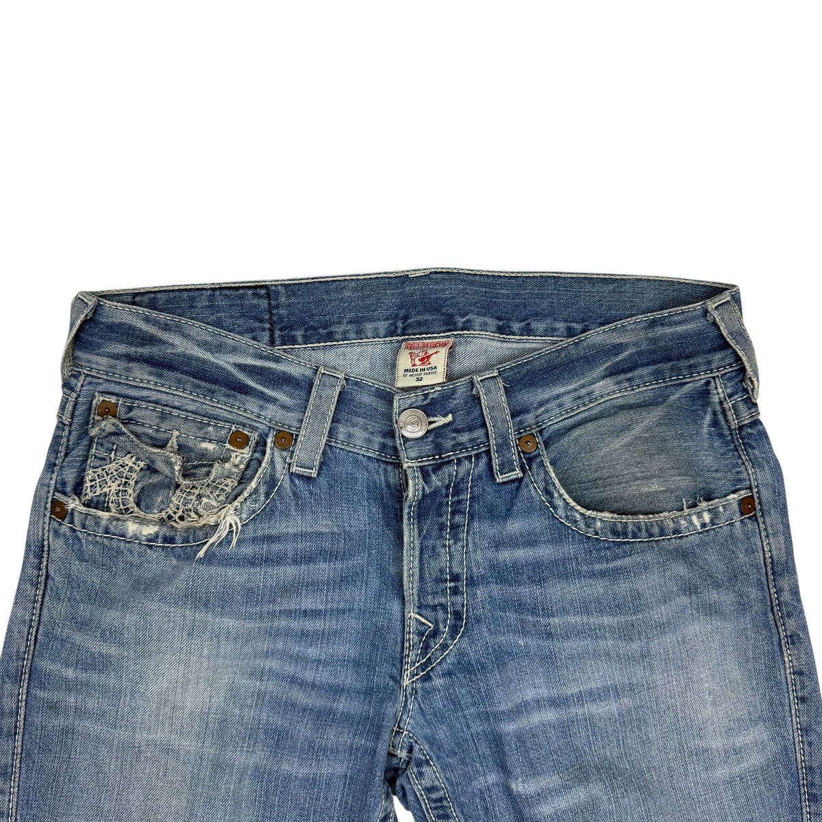 Vintage True Religion Slim Fit Jeans Blue