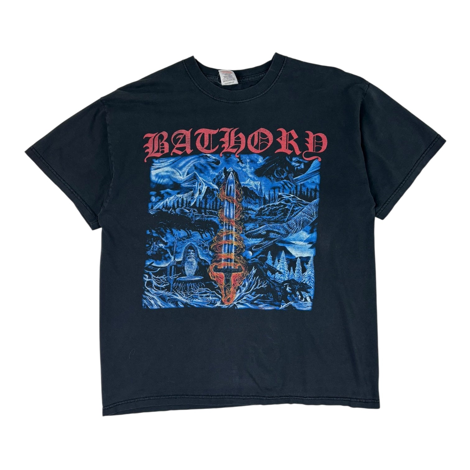 Vintage 1996 Bathory Heavy Metal “Blood On Ice” Album T-Shirt Black