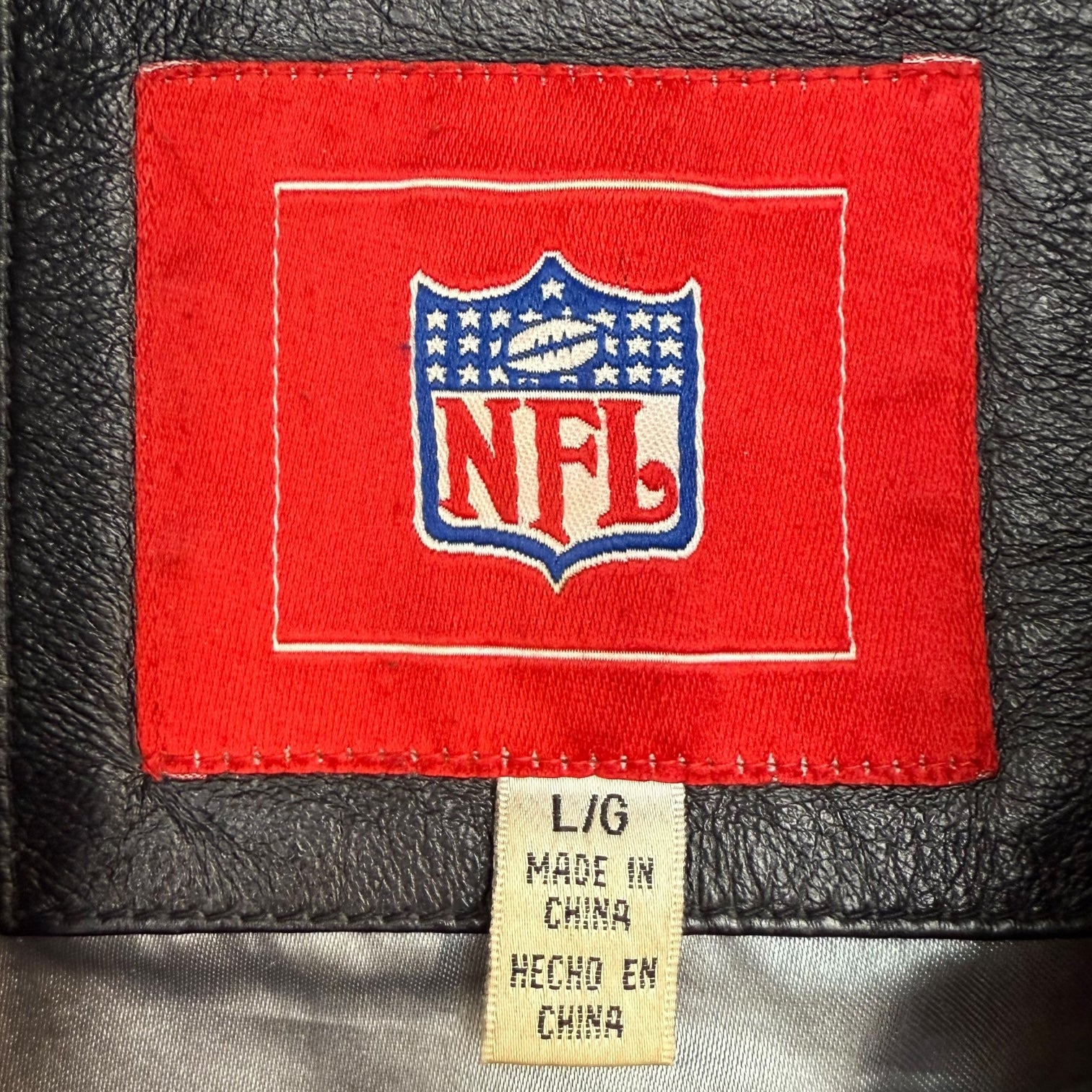 Vintage NFL Oakland Raiders Leather Jacket Black/White