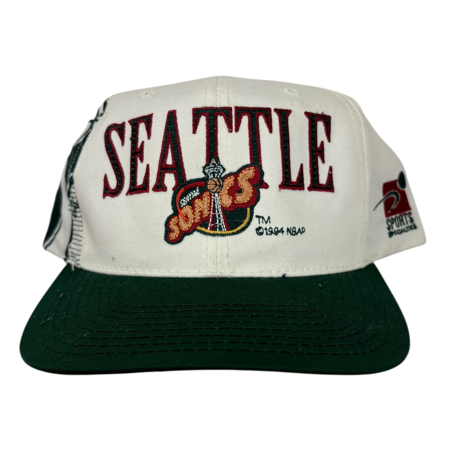 Vintage 1994 Seattle Sonics Sports Specialties SnapBack Hat White