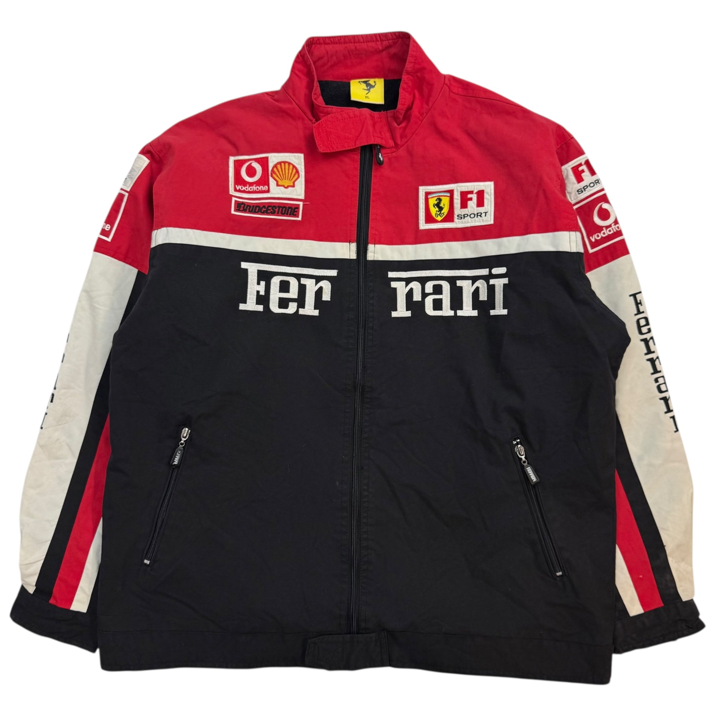 Vintage Ferrari Michael Schumacher Racing Jacket Black Red White
