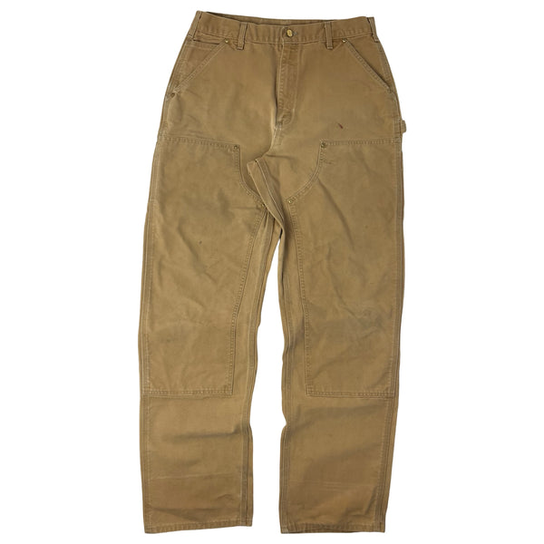 Vintage Carhartt Double Knee Carpenter Pants Faded Khaki