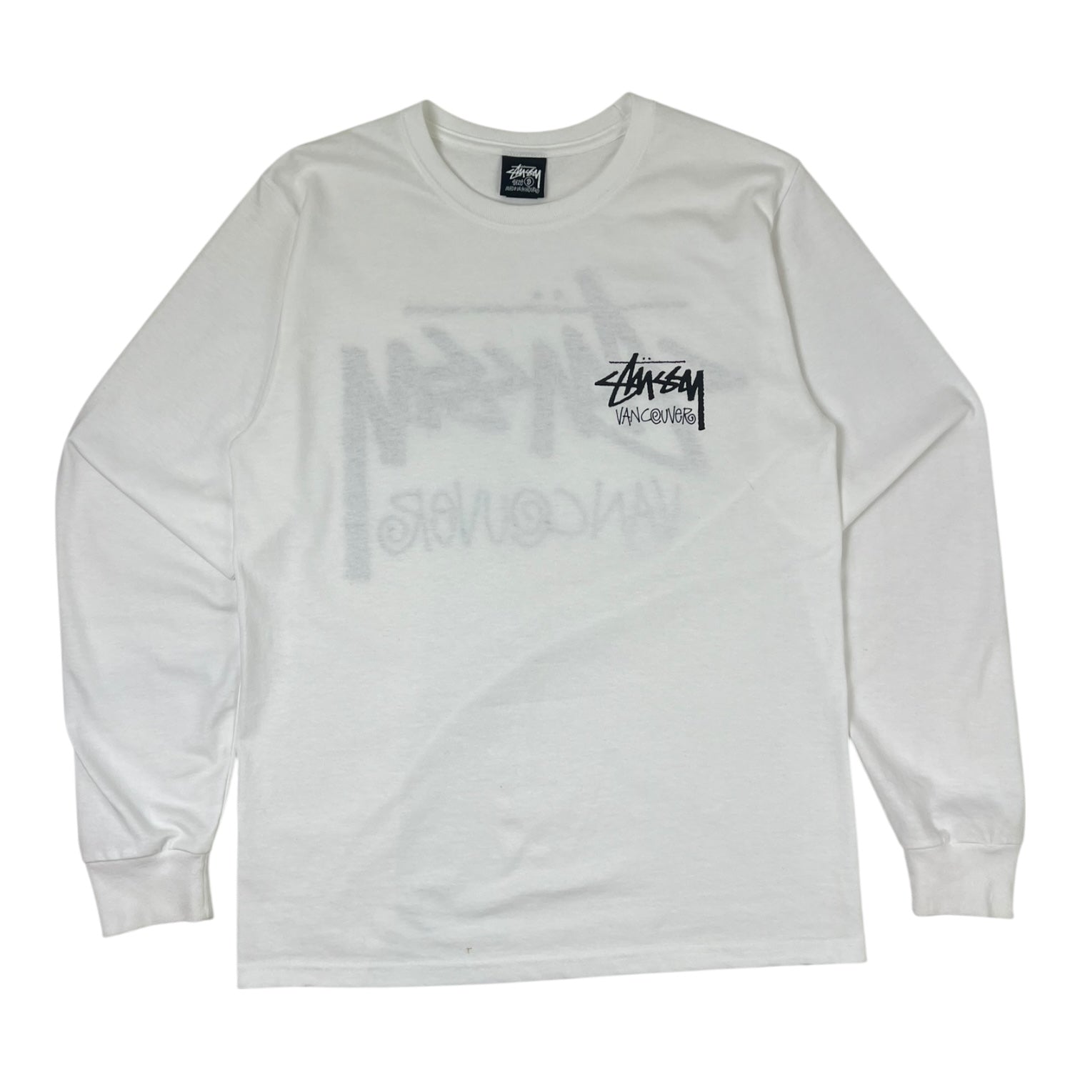 Stussy Vancouver Chapter Long Sleeve T-Shirt White
