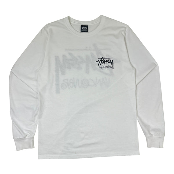 Stussy Vancouver Chapter Long Sleeve T-Shirt White