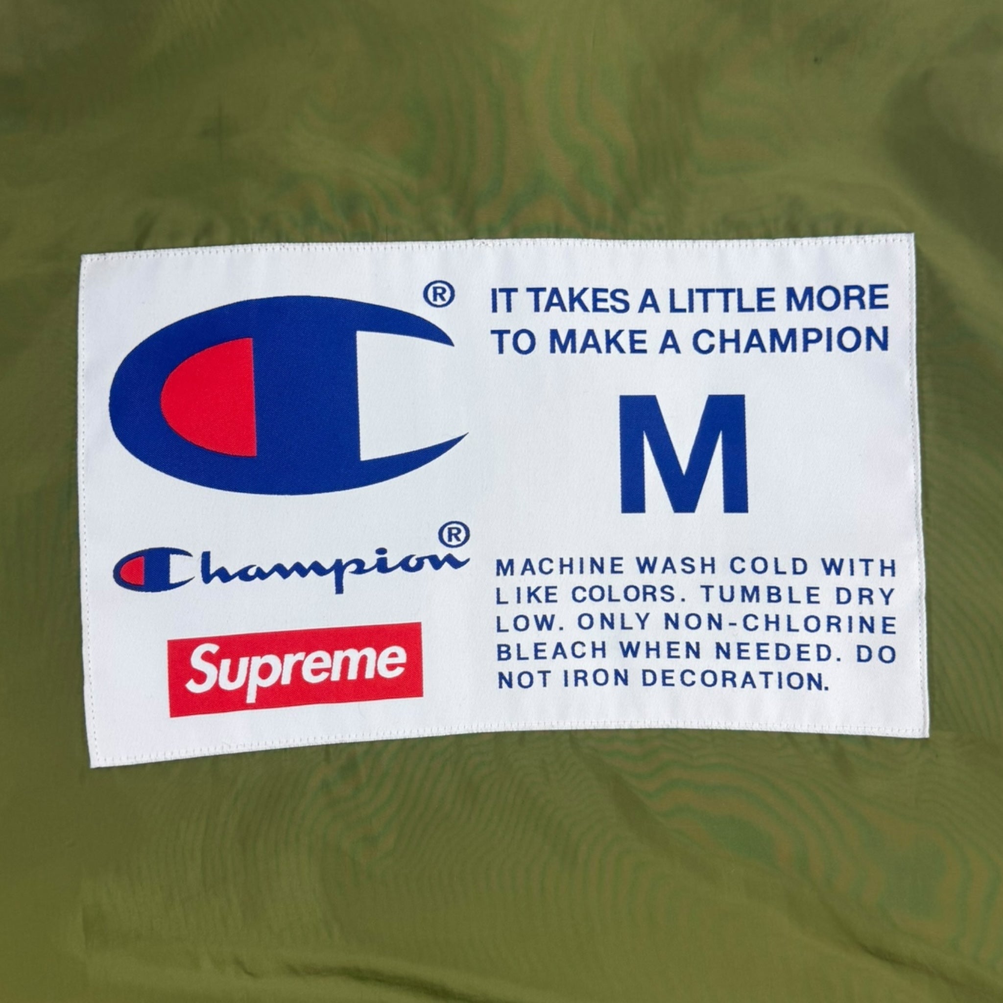 Supreme Champion Label Coaches Jacket Olive