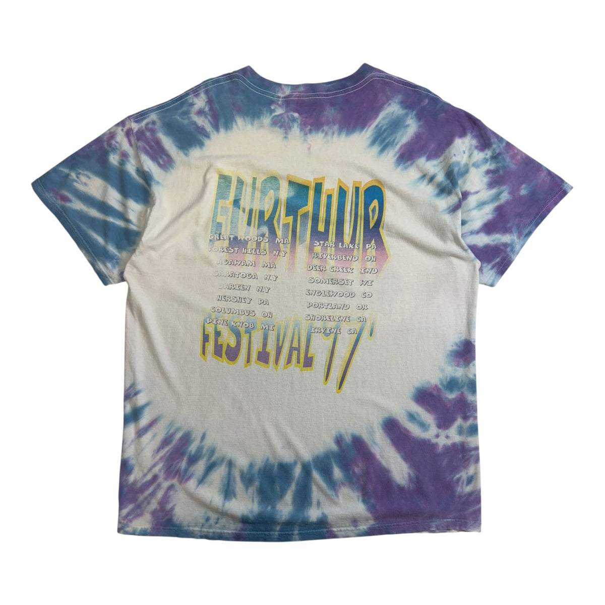 Vintage 1997 Furthur Festival Jerry Garcia Tie Dye T-Shirt